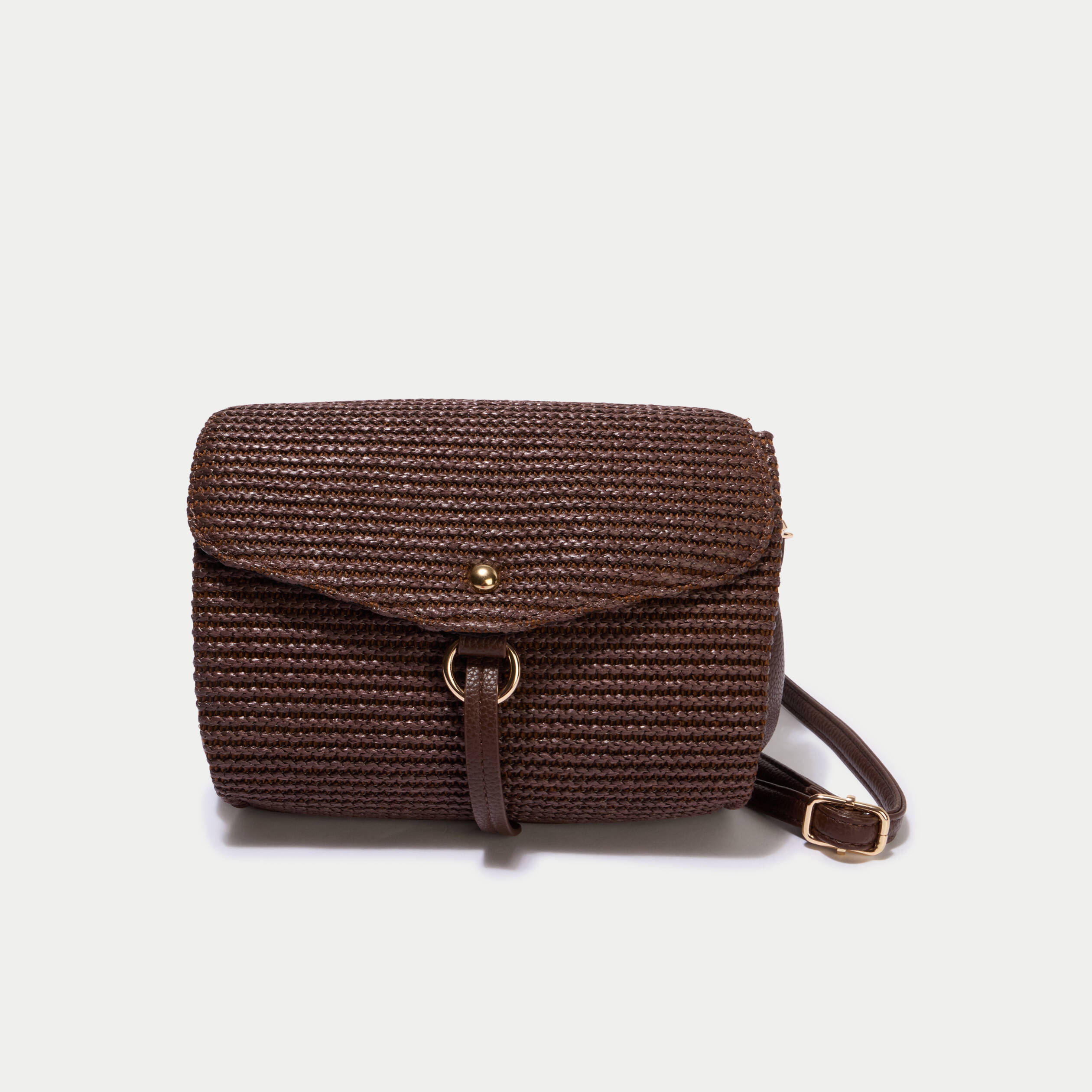 Sac &agrave; rabats marron femme
