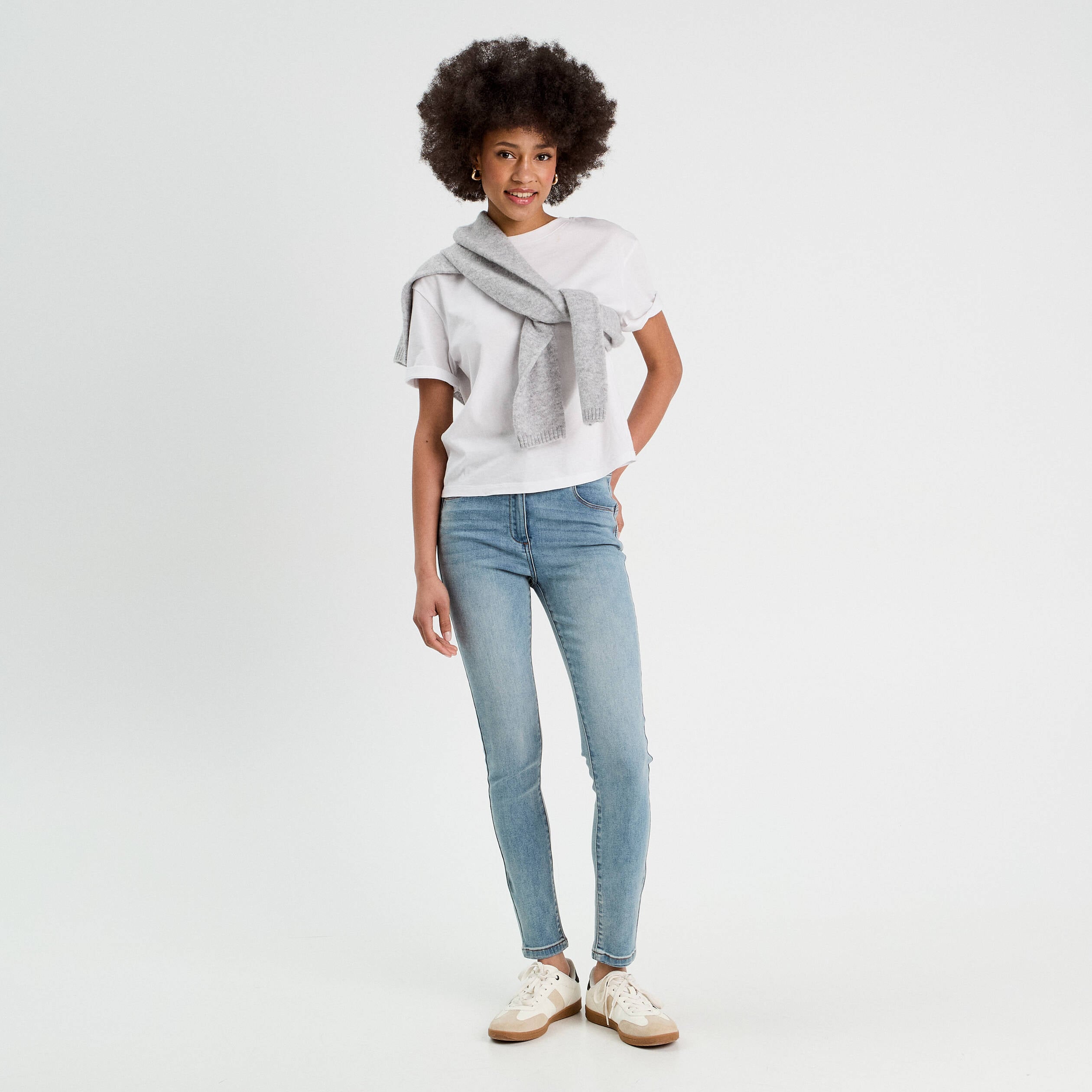 Jeans slim push-up denim double stone femme