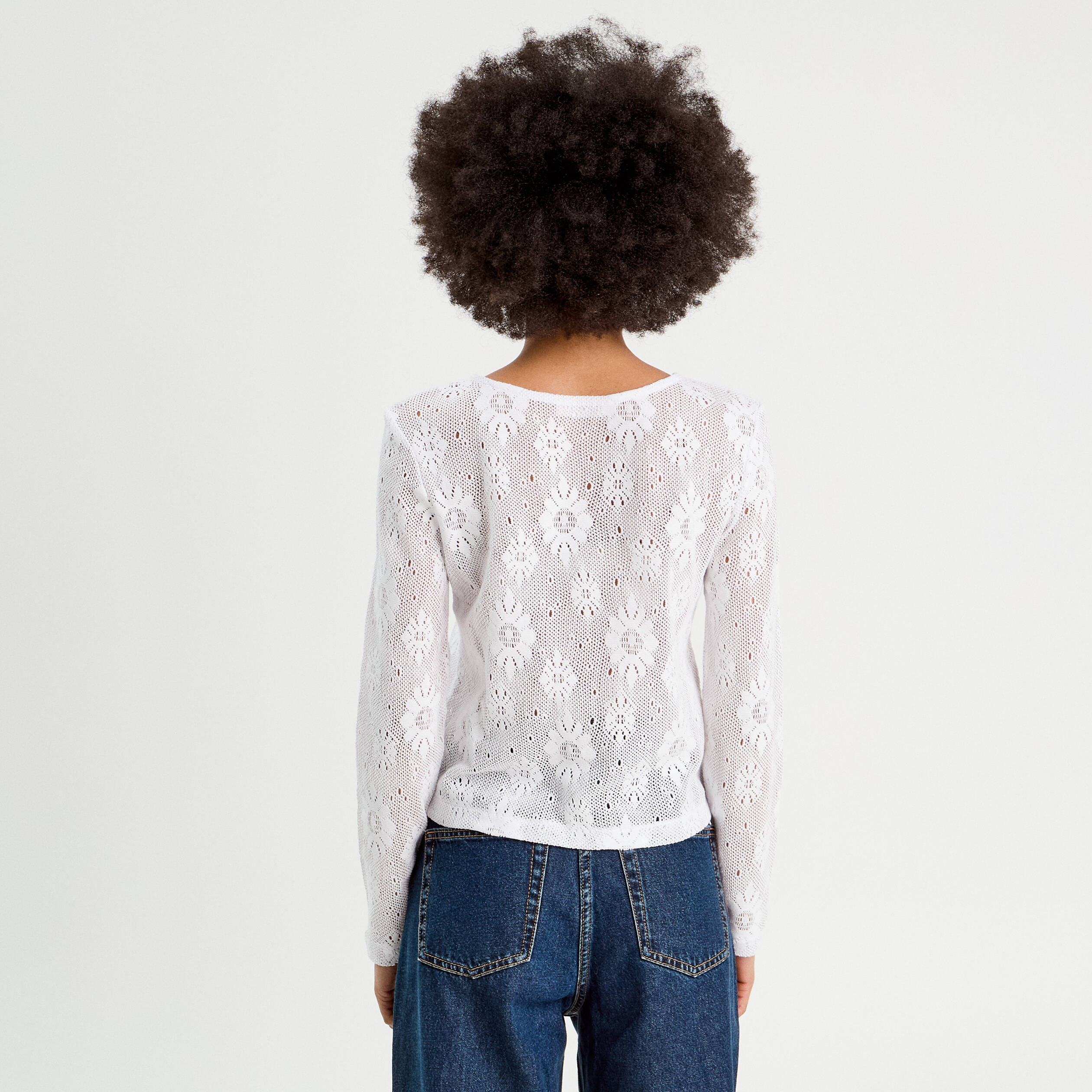 T-Shirt Ajouré Couleur Rouille – Taille M – Style Bohème – Neuf Avec Étiquettes