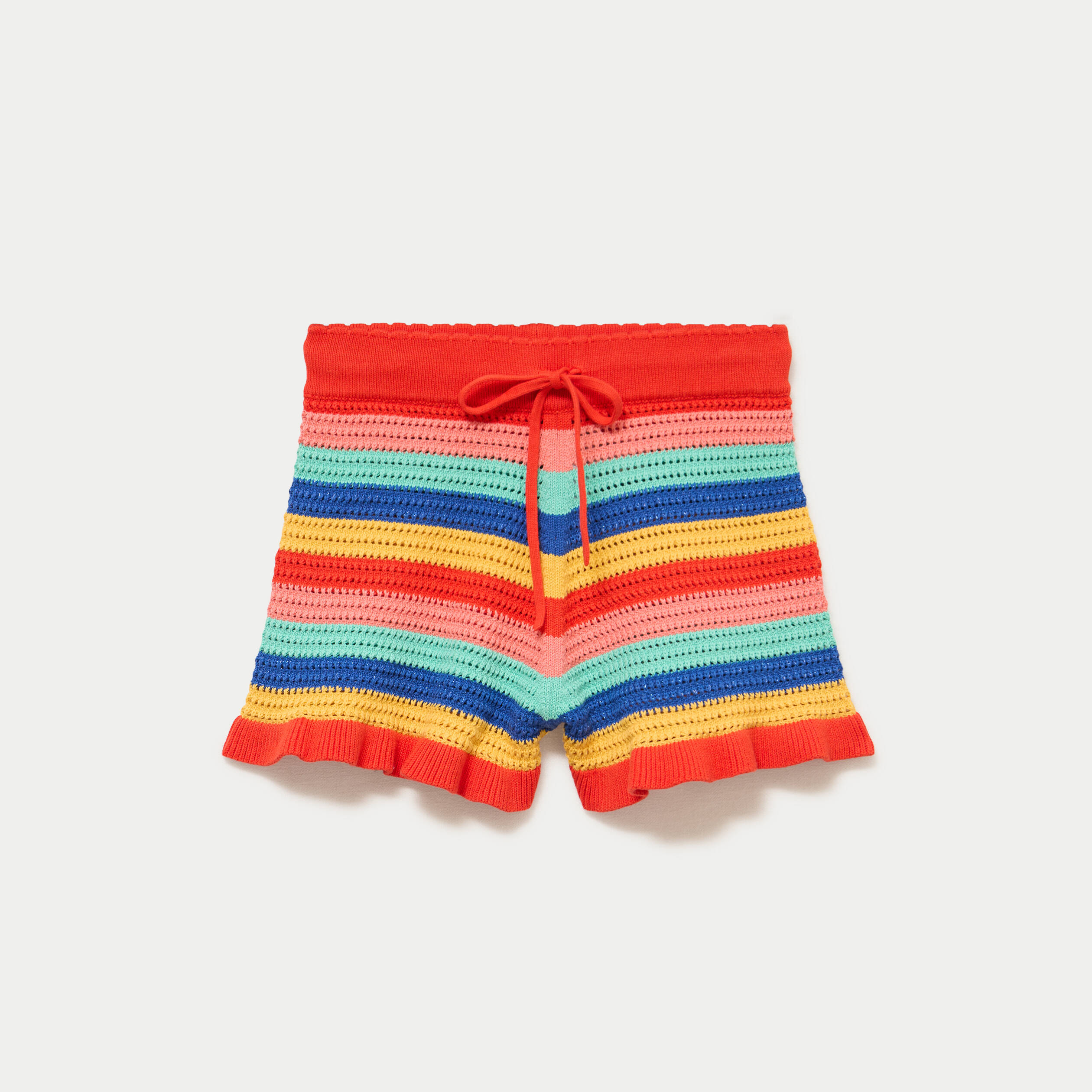 Short crochet rouge femme