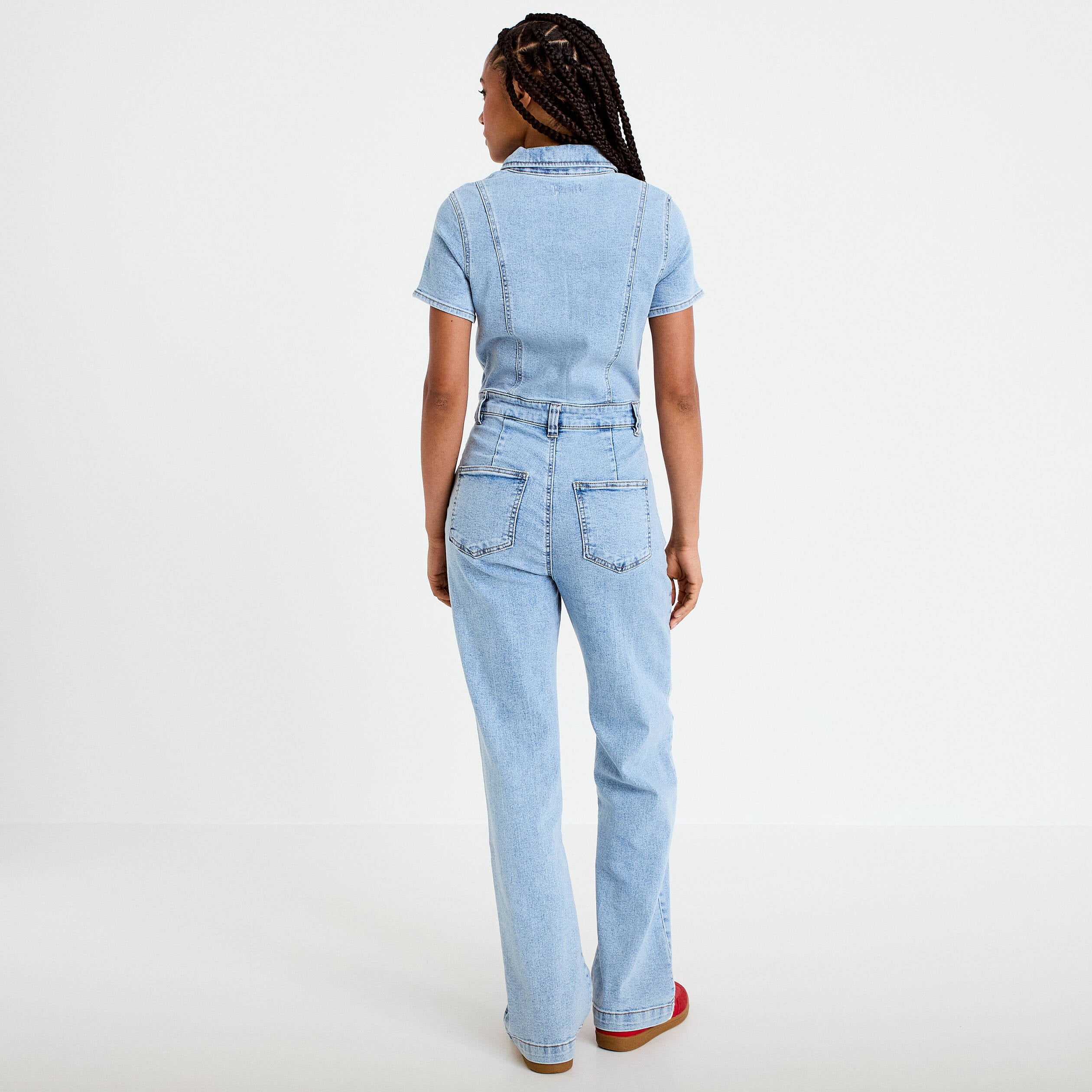 Combinaison pantalon en jean denim triple stone femme