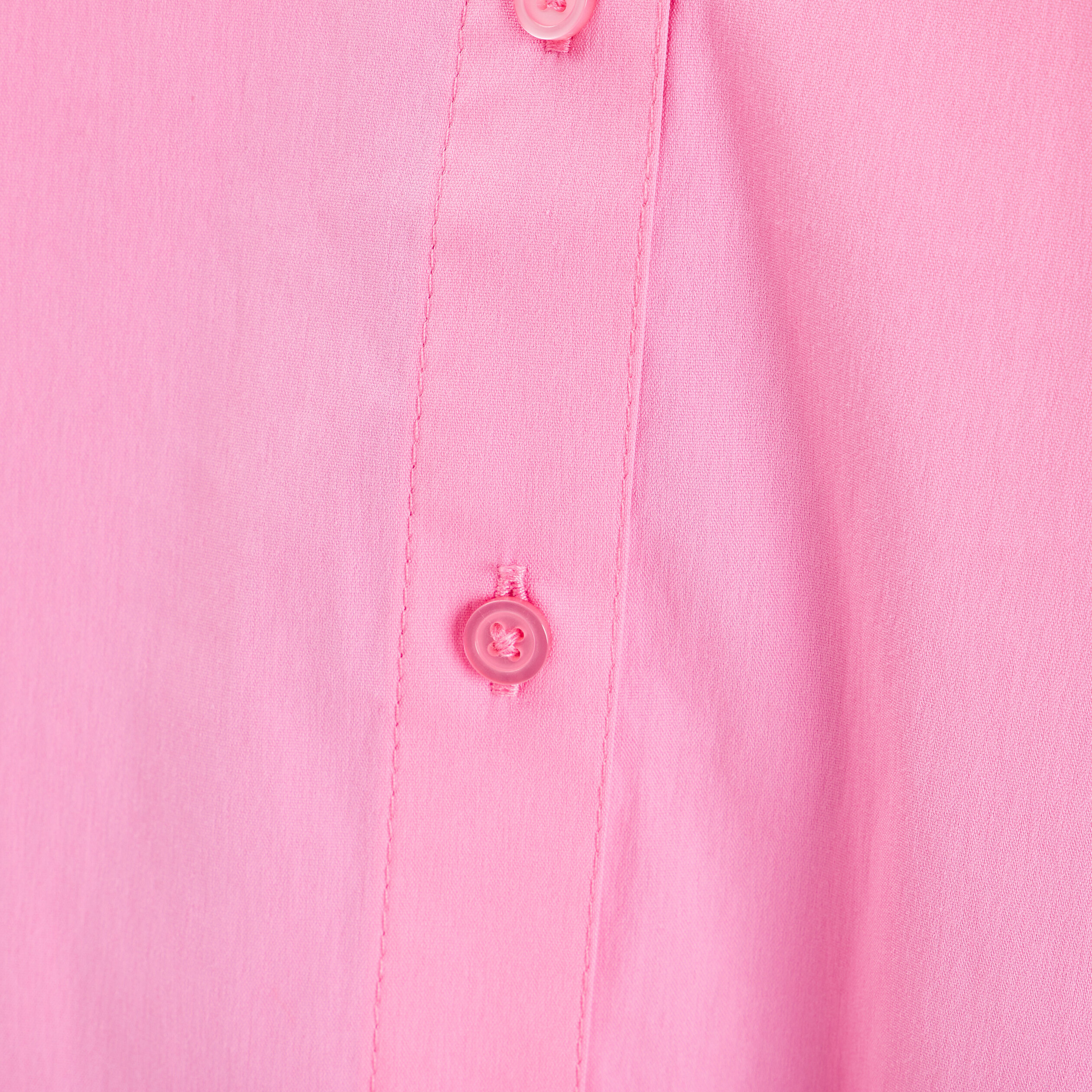 Chemise manches longues rose femme