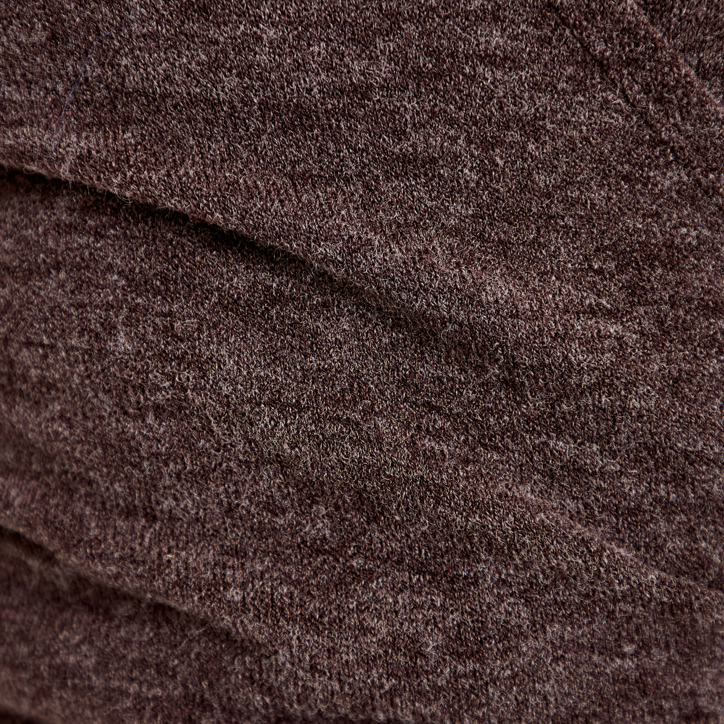 Cache-coeur droit manches longues marron clair femme