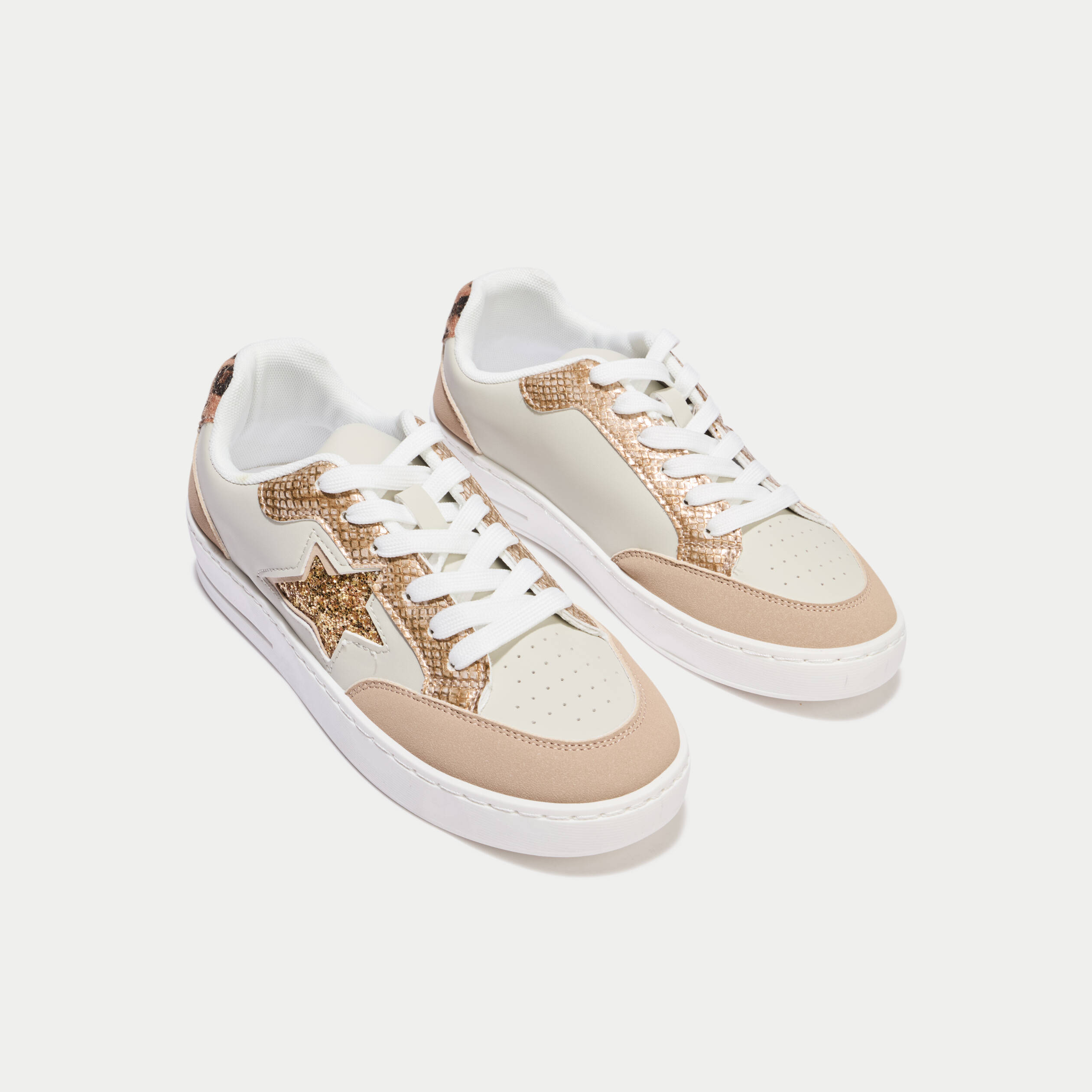 Basket couleur or femme