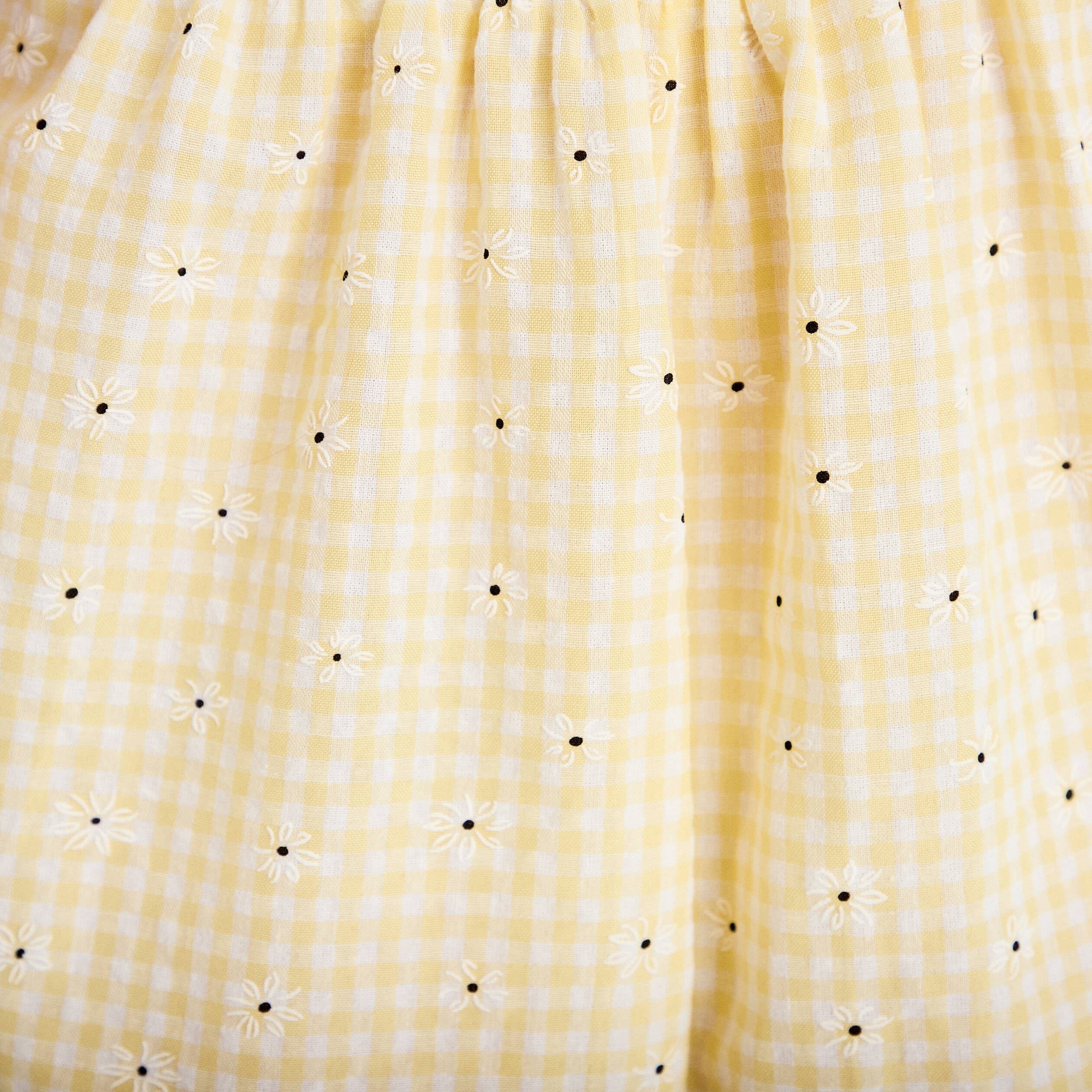 Robe &eacute;vas&eacute;e 3/4 &agrave; fines bretelles jaune clair femme