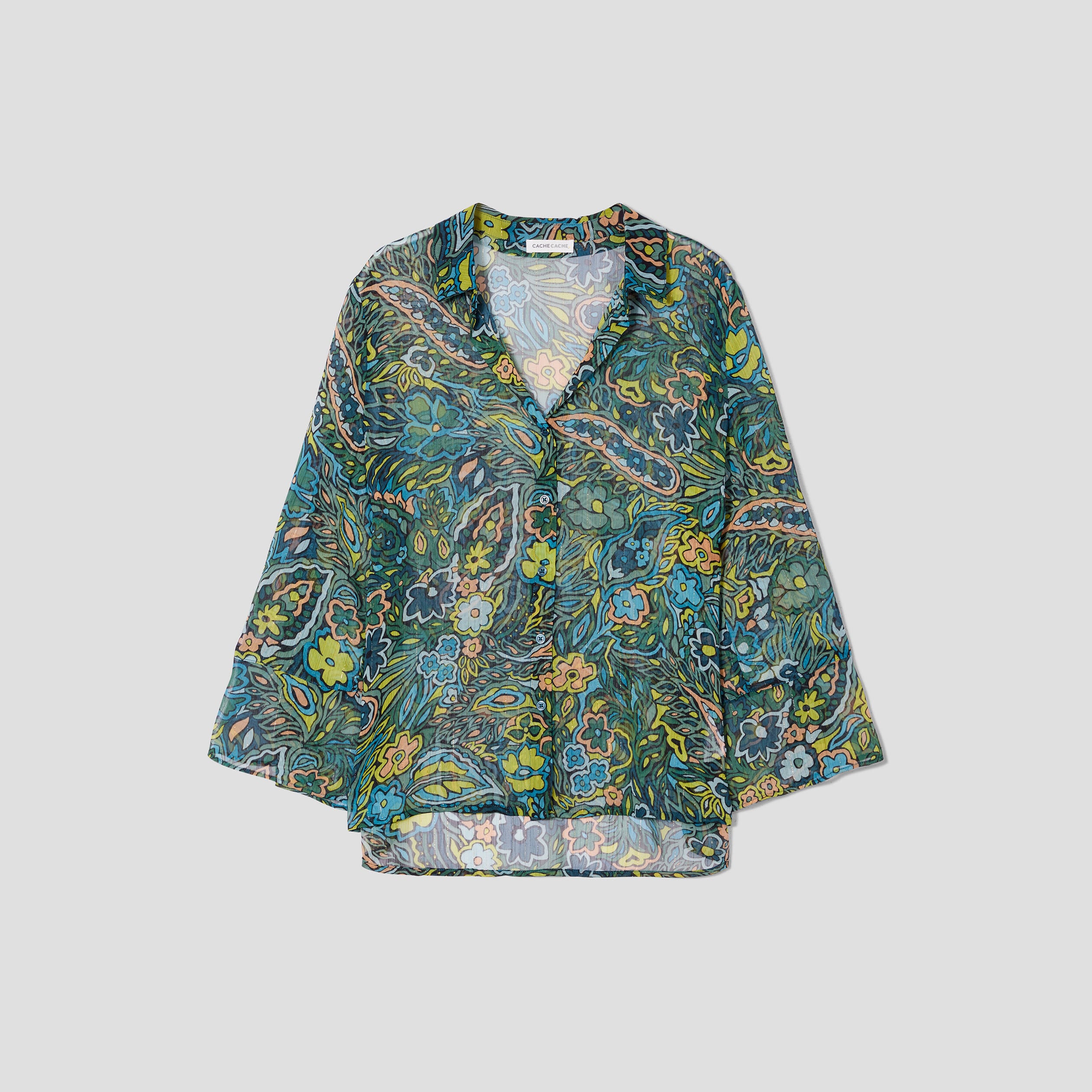 Chemise manches 3/4 noir femme