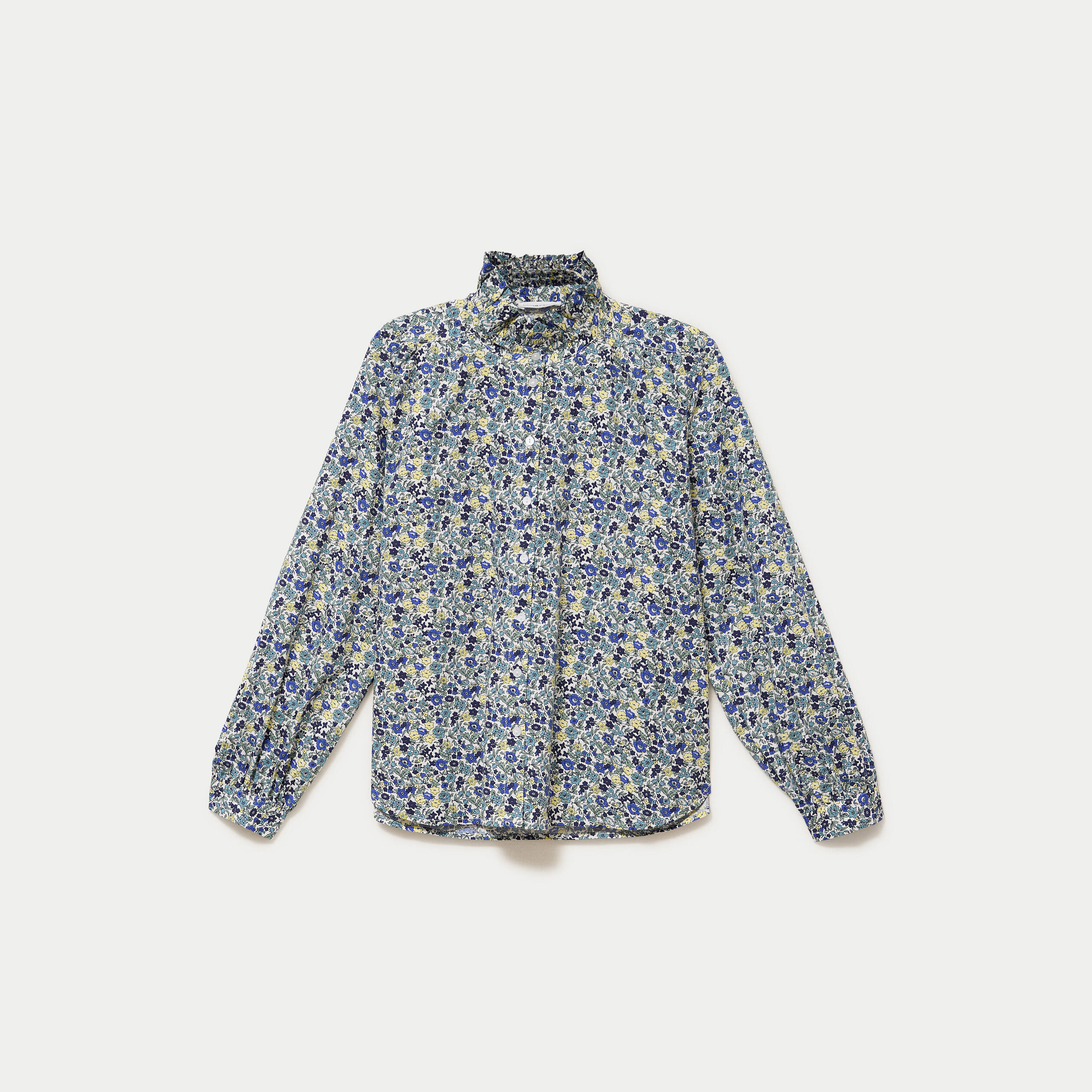 Chemise droite manches longues blanc femme