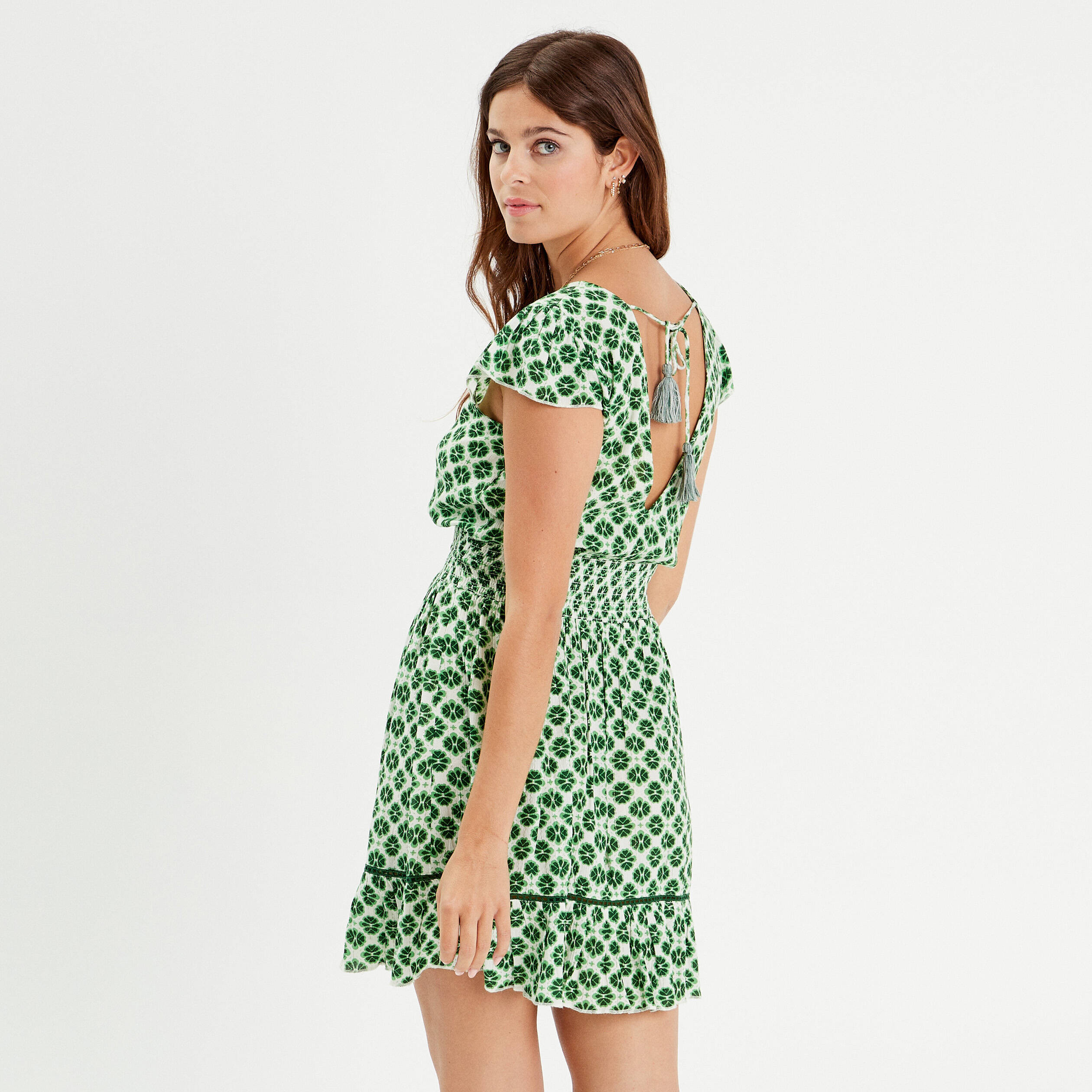 Robe D'été Smockée Tea Collection Taille 6 - Motif Floral Multicolore - Neuf Avec étiquettes