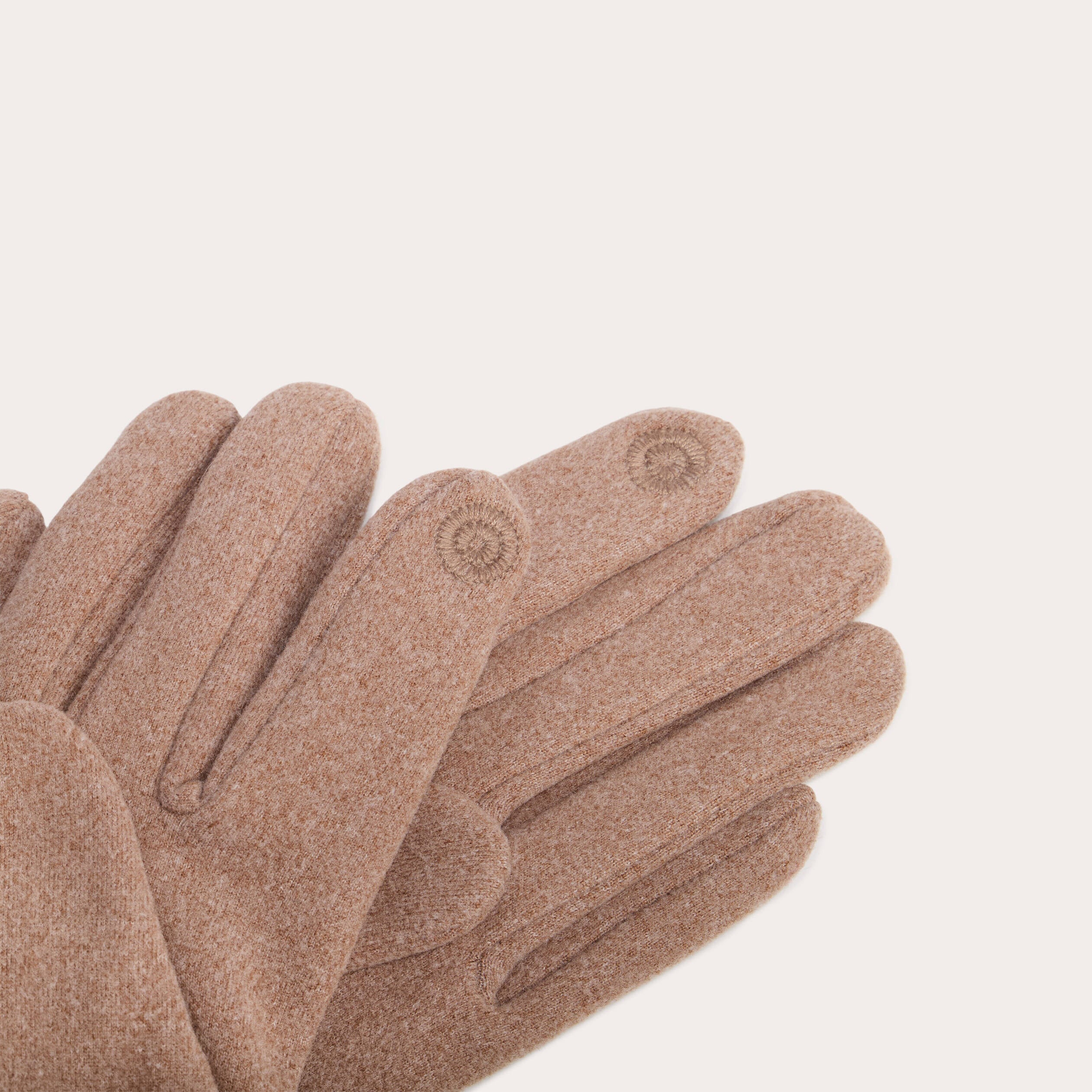 Gants fausse fourrure sable femme
