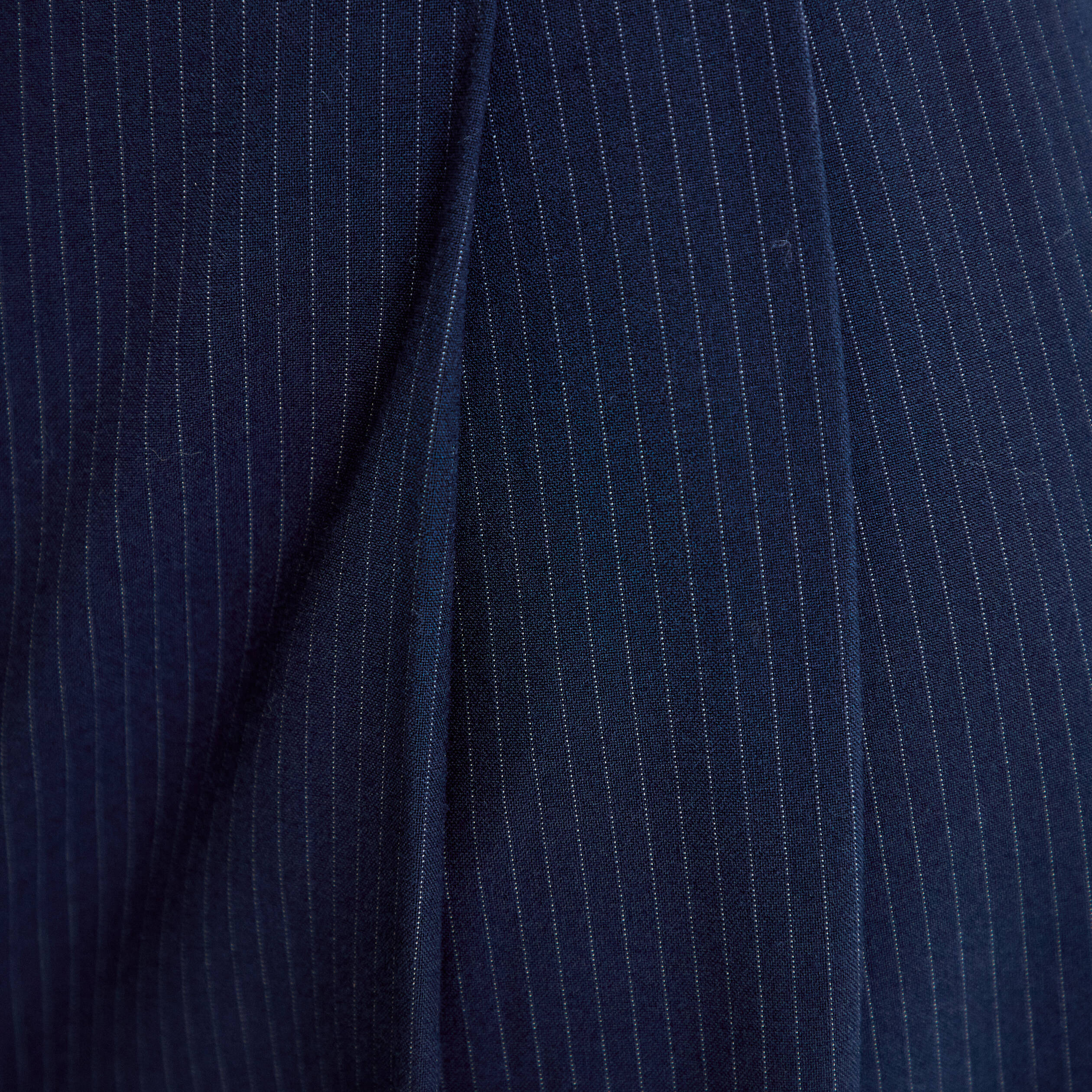 Pantalon large &agrave; pinces bleu marine femme