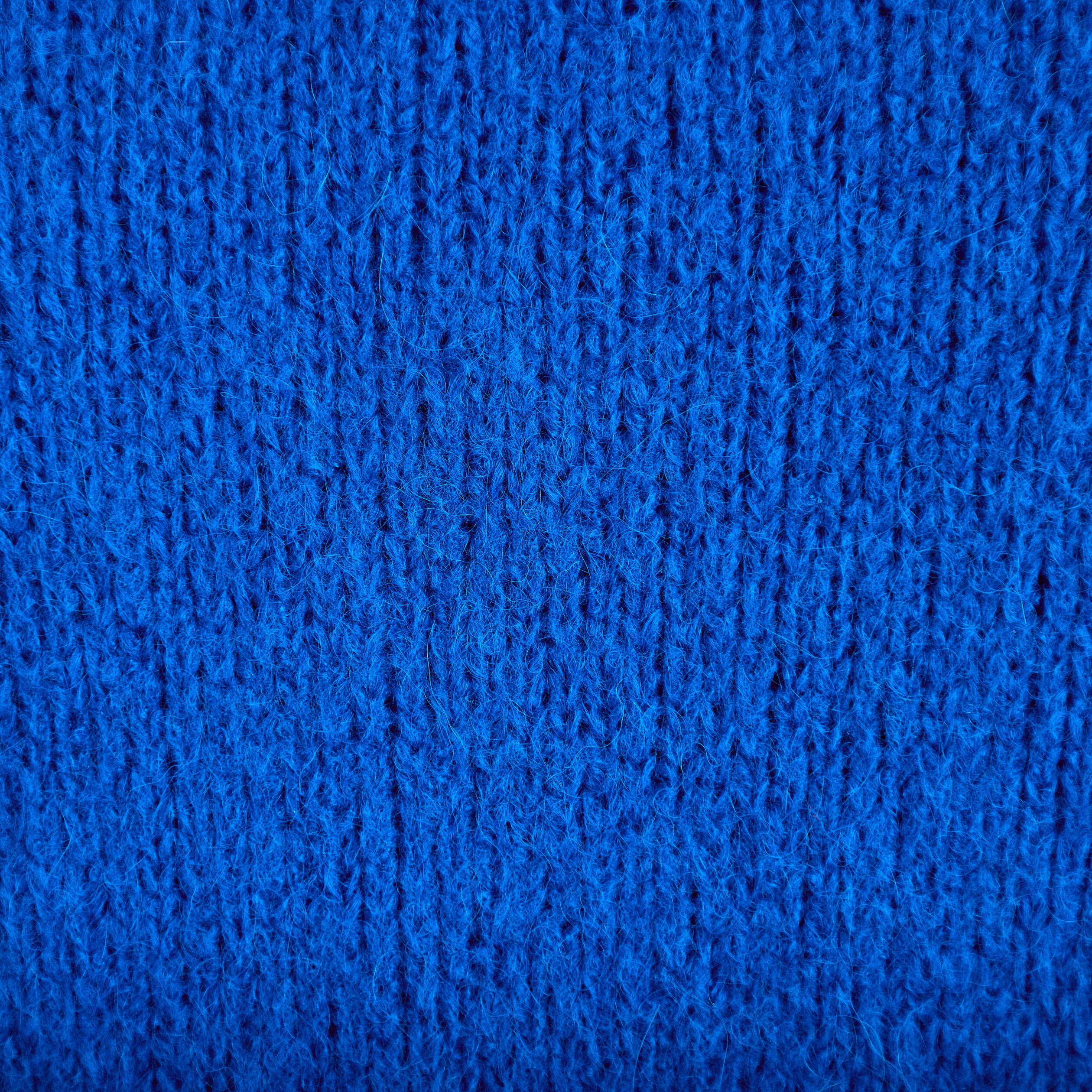 Pull ample col rond manches longues bleu electrique femme