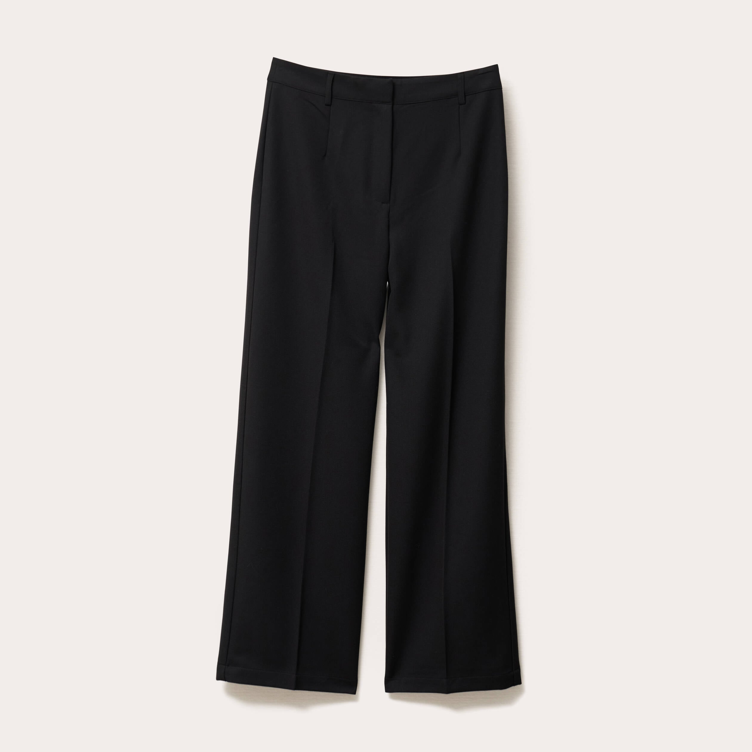 Pantalon bootcut taille haute noir femme