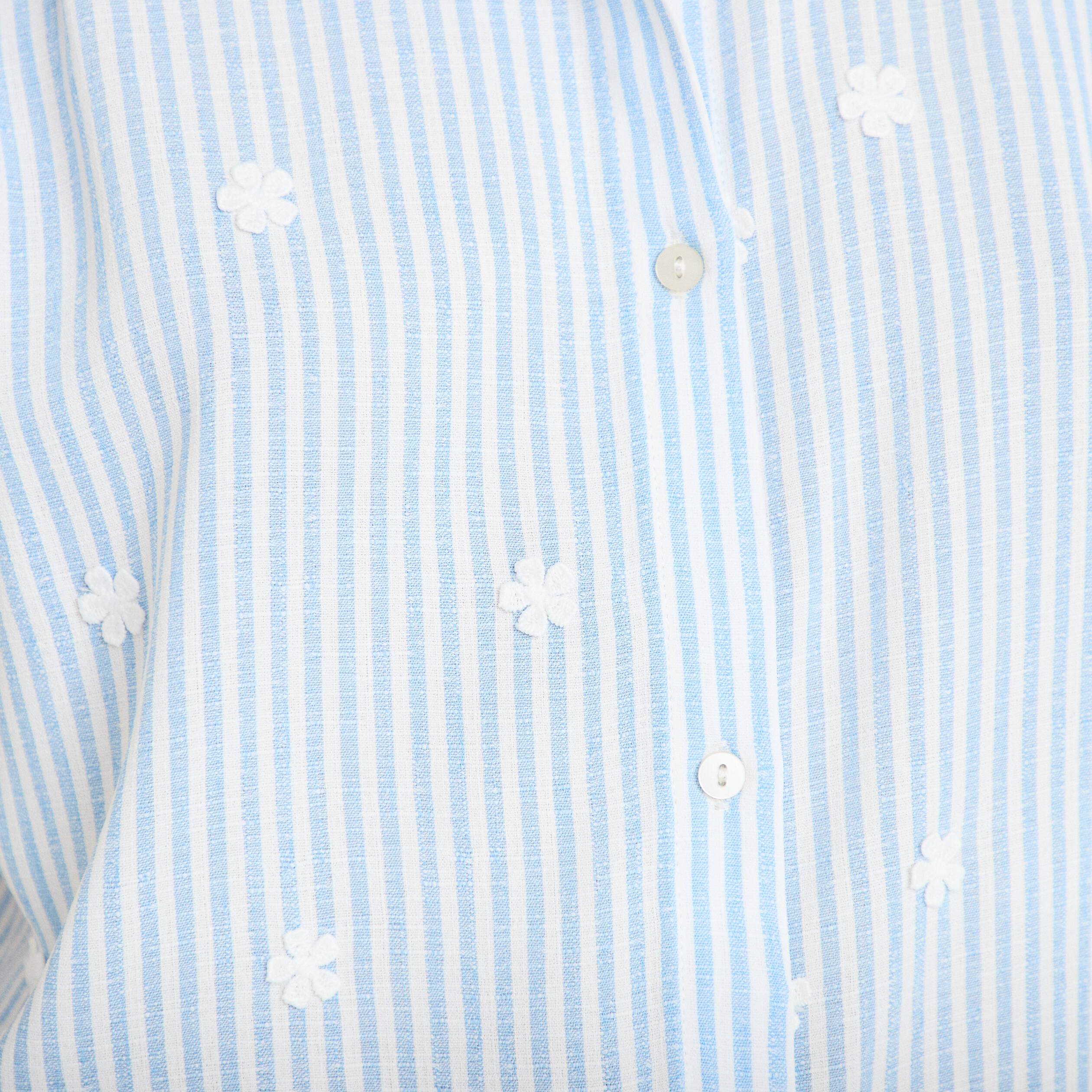 Blouse sans manches col classique bleu femme