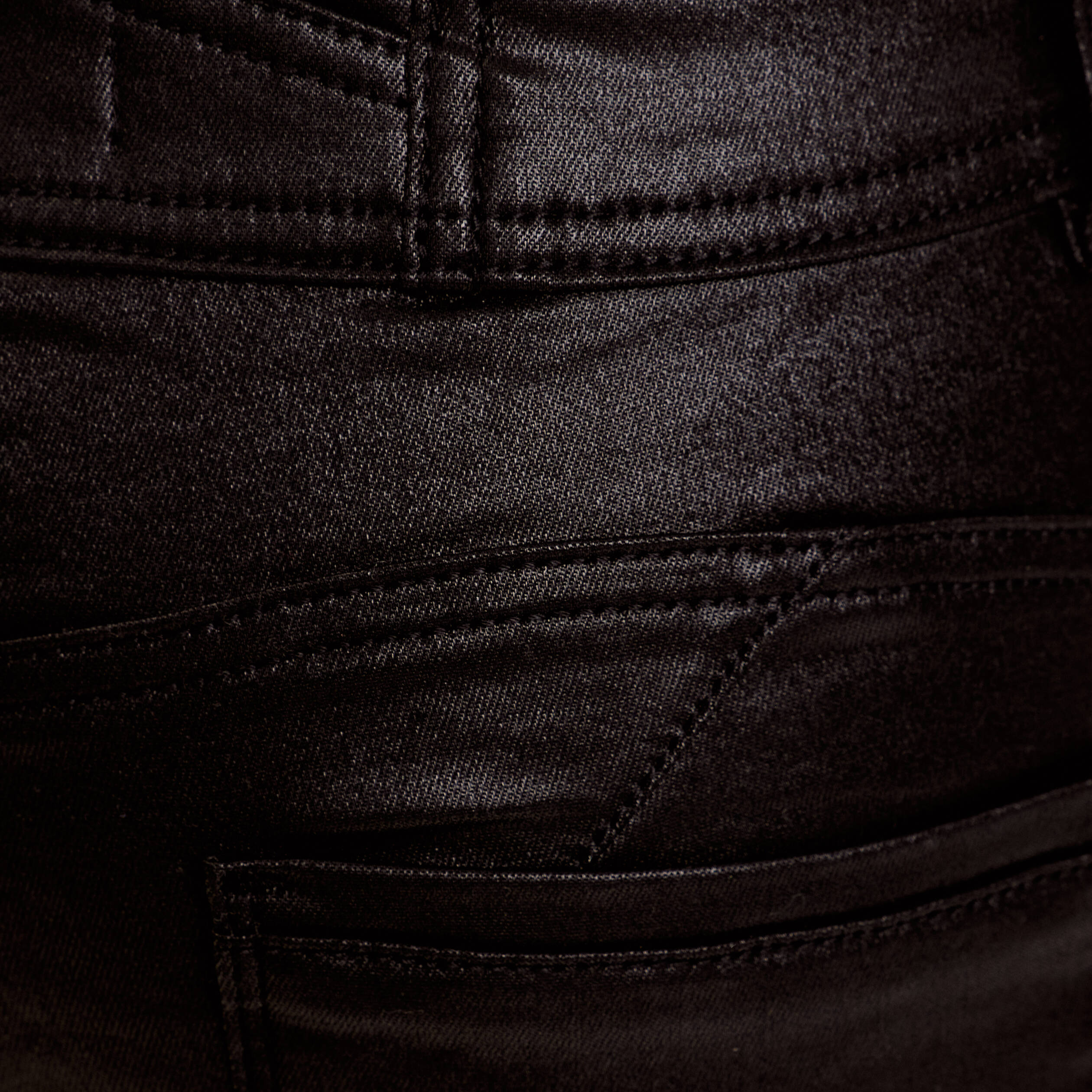 Pantalon enduit slim push-up denim noir enduit femme