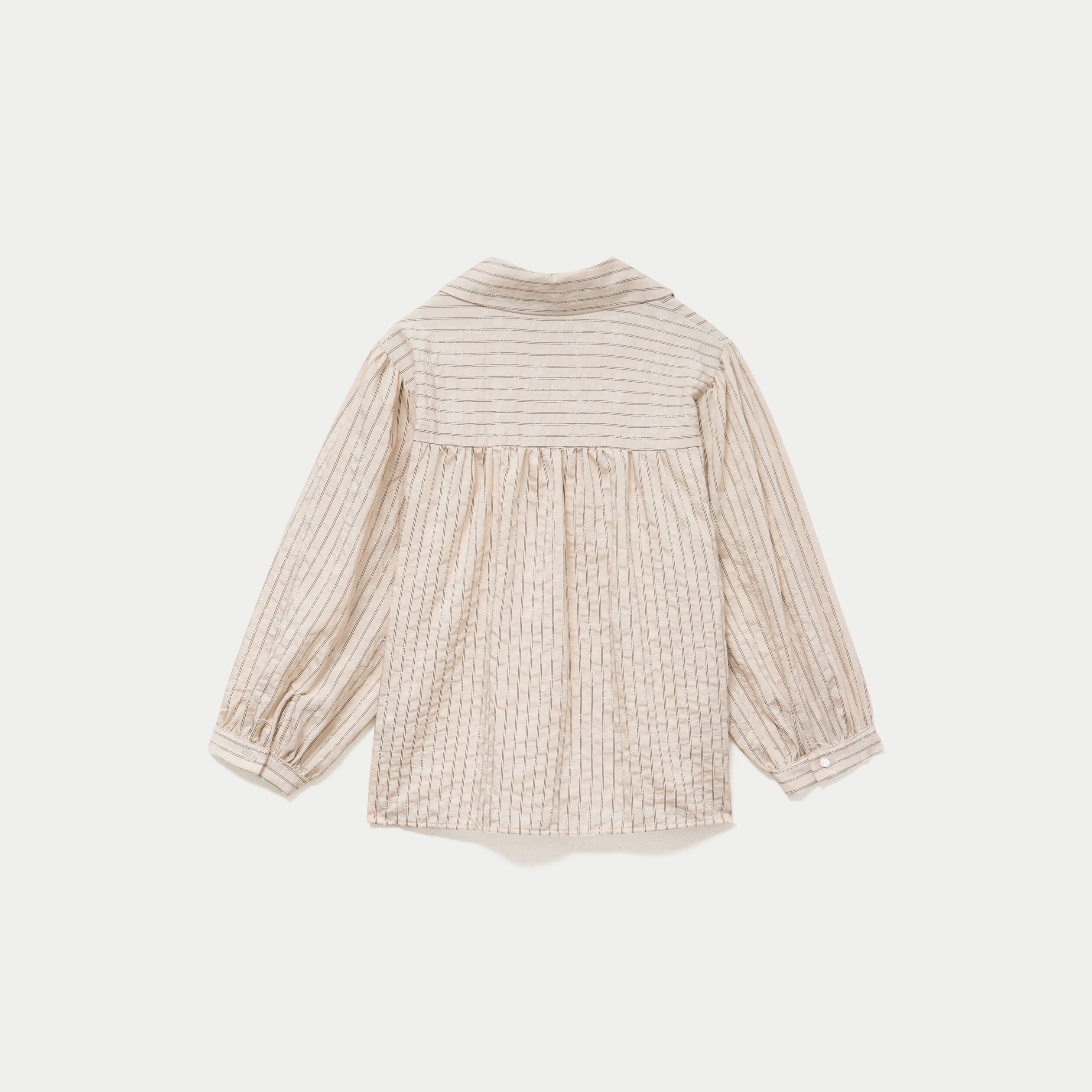 Chemise droite col classique manches 3/4 blanc femme