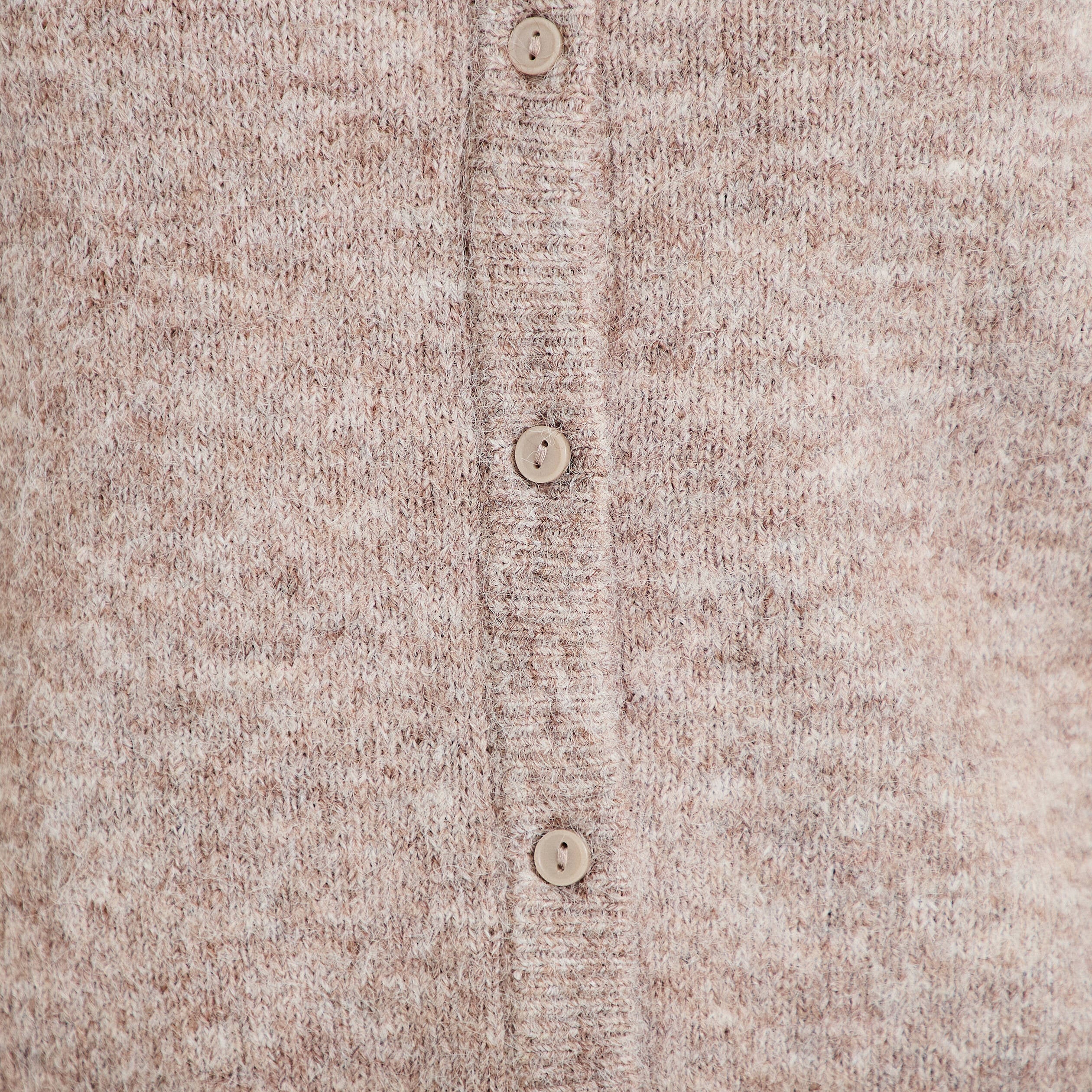 Gilet duveteux manches 3/4 taupe femme