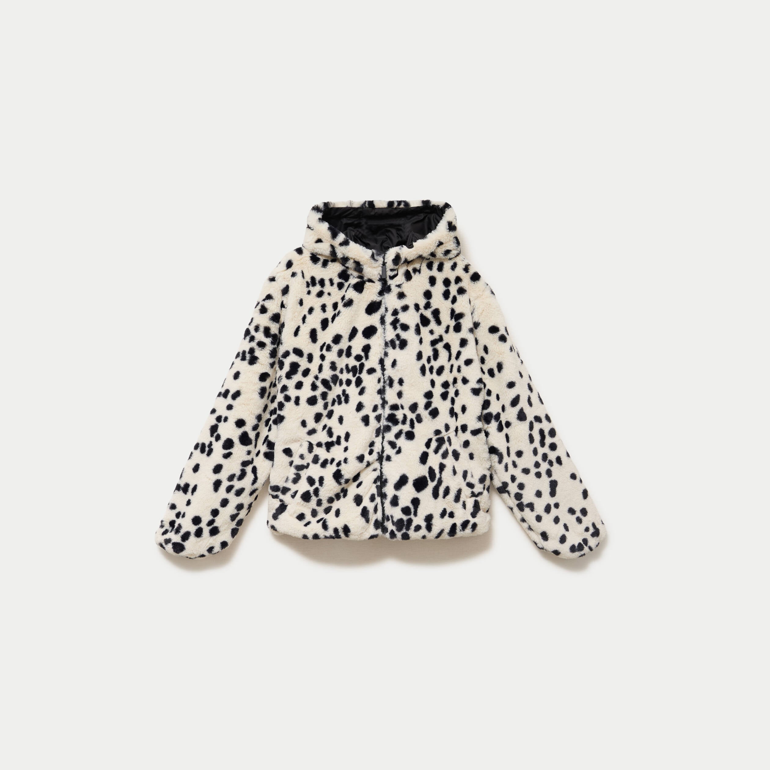 Parka r&eacute;versible &agrave; capuche blanc femme