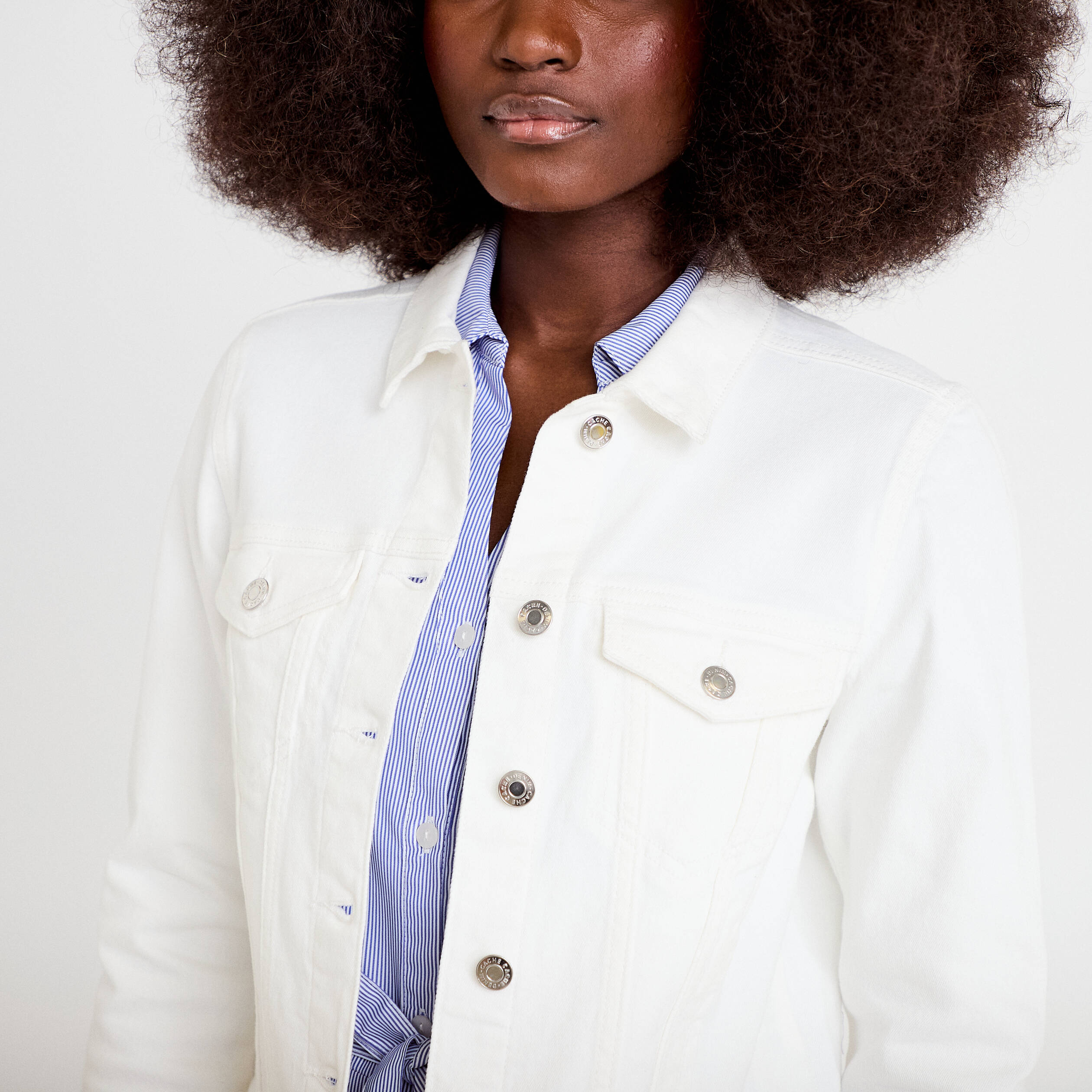 Veste en jean ecru femme