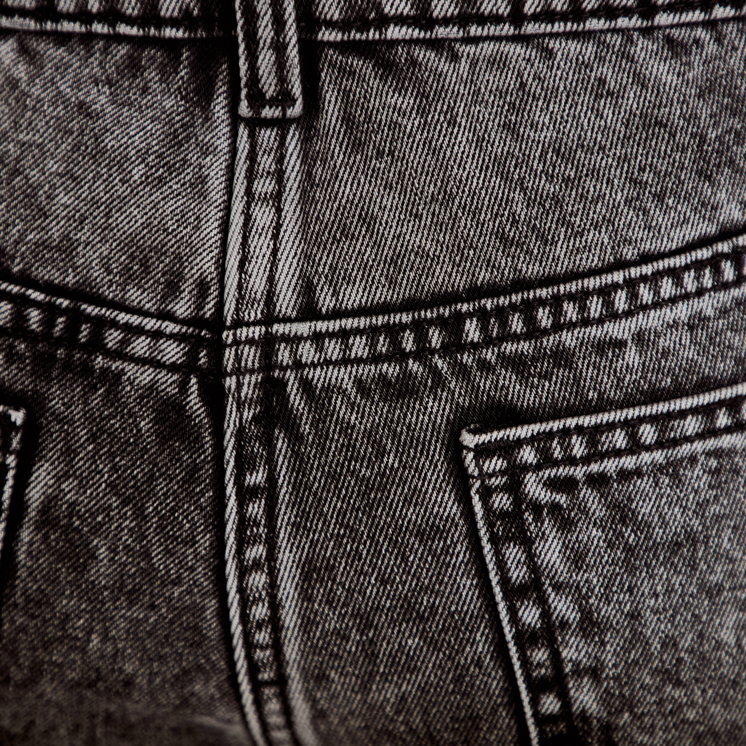 Short mom taille haute en jean denim noir femme