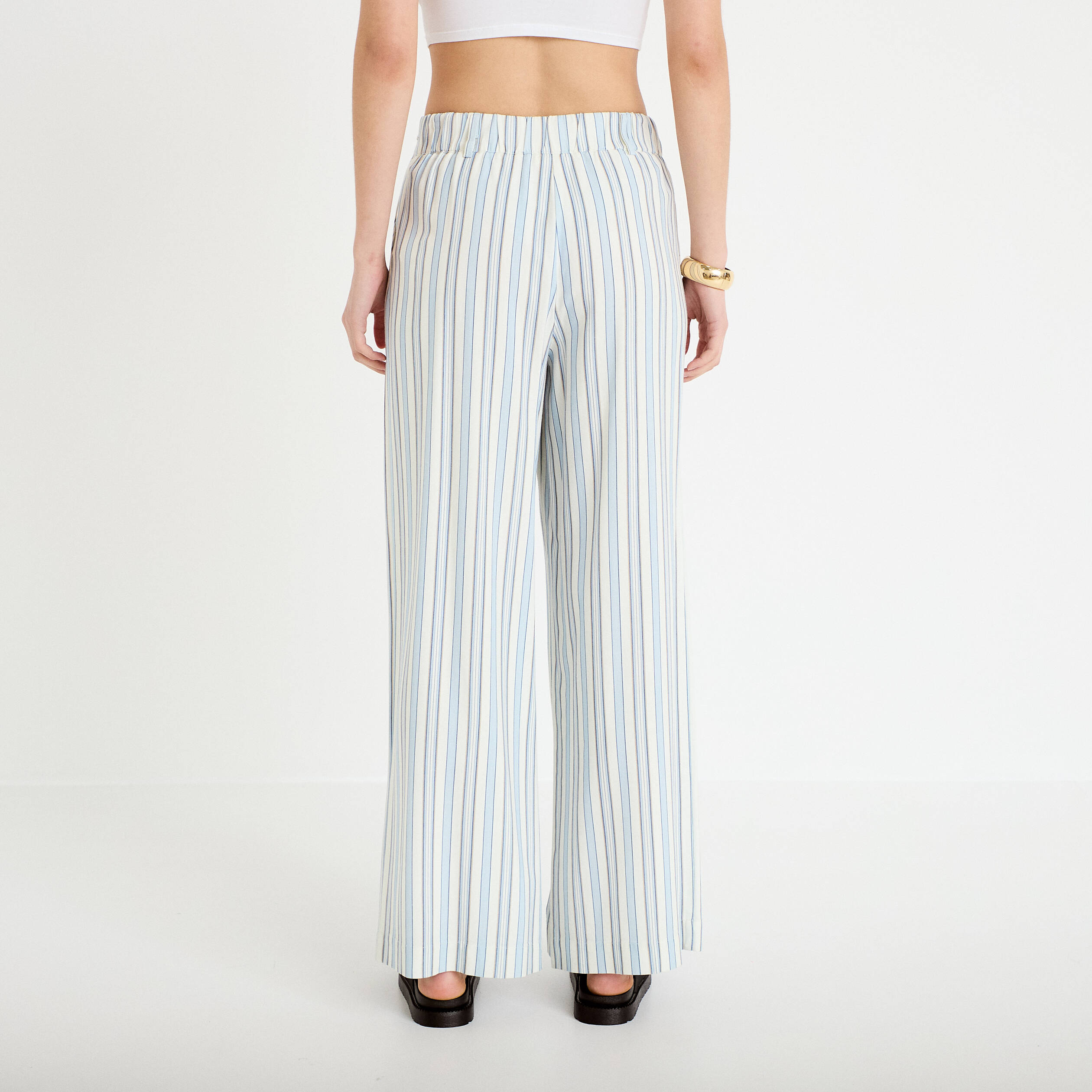 Pantalon large blanc femme