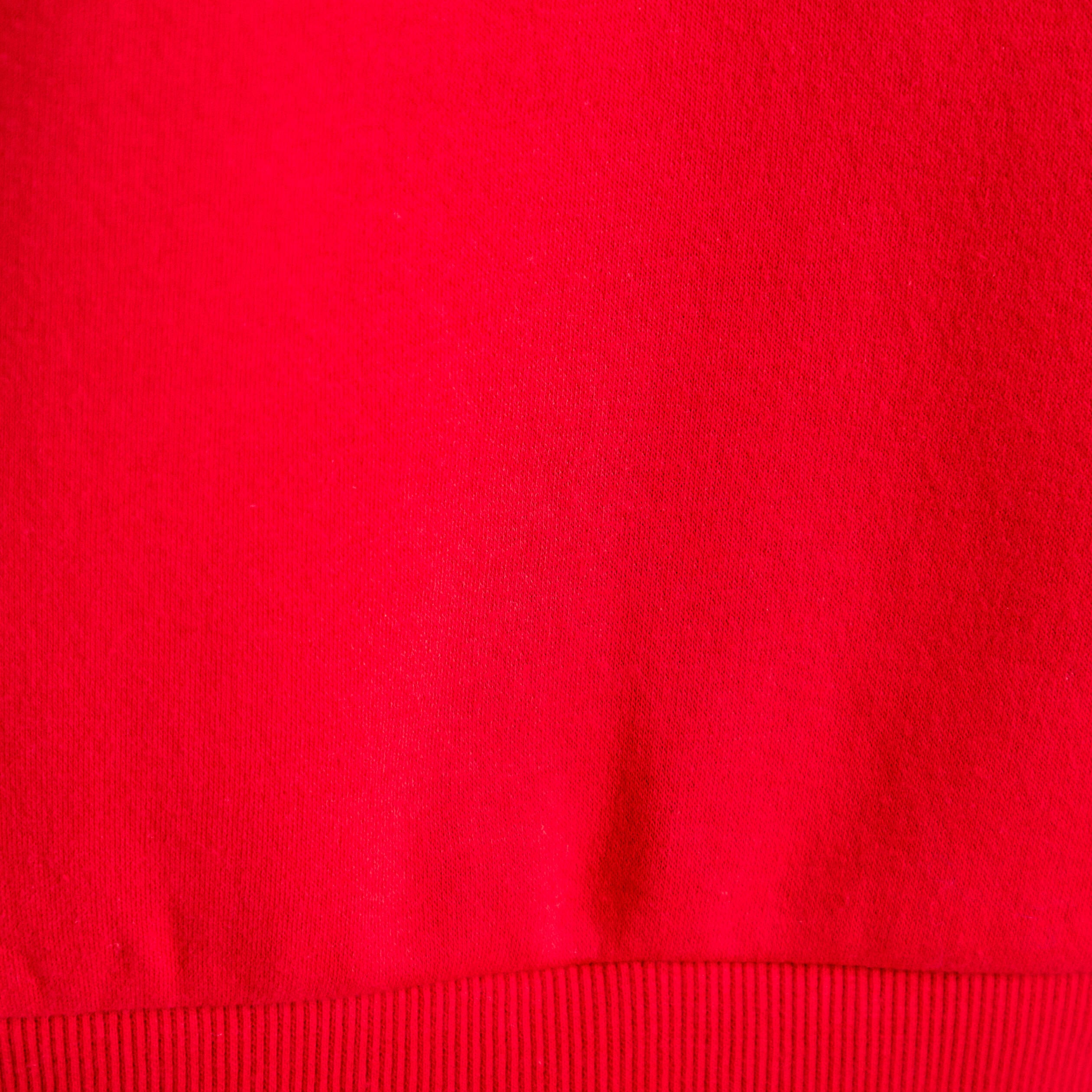 Sweat col chemise manches longues rouge femme