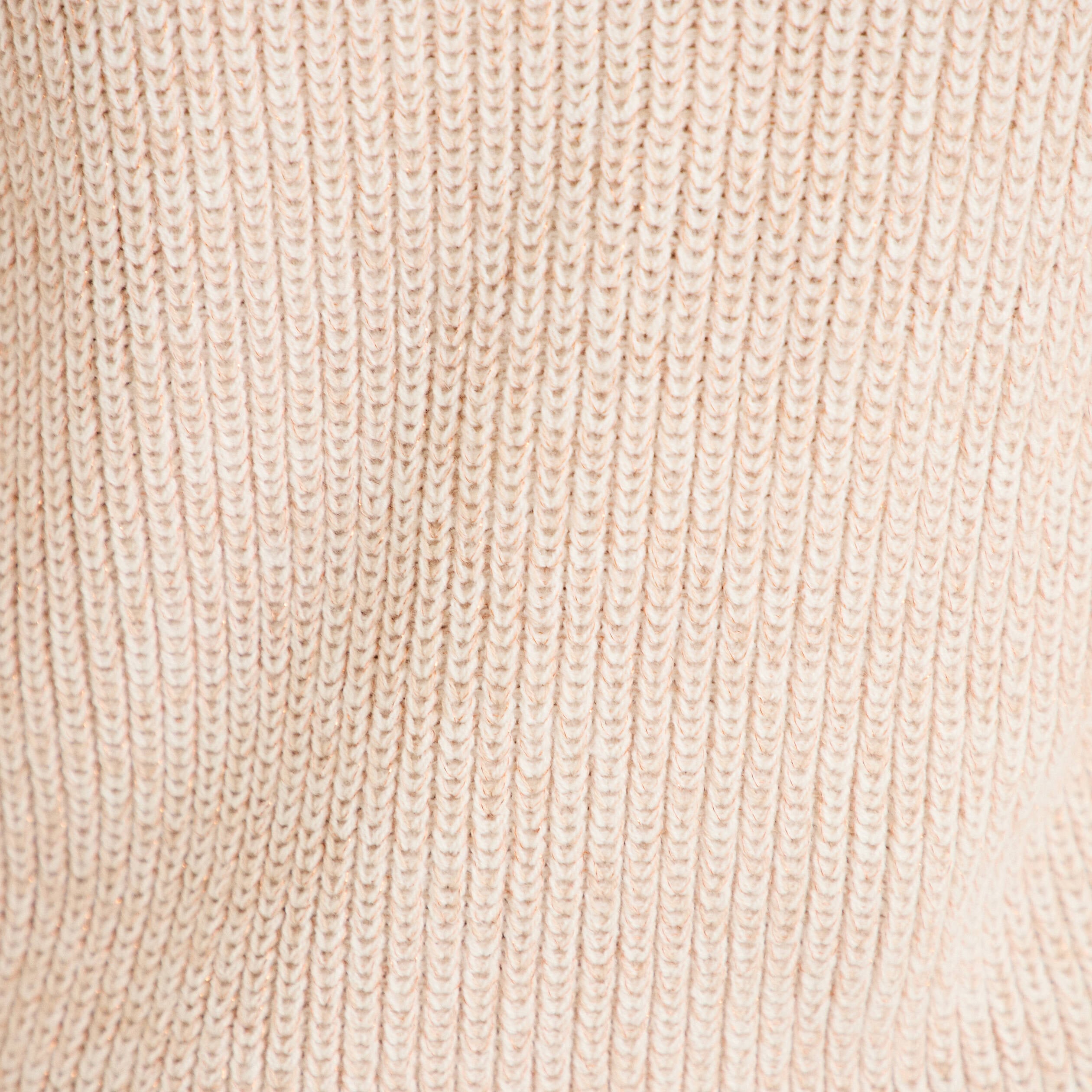 Pull manches longues brillant ivoire femme
