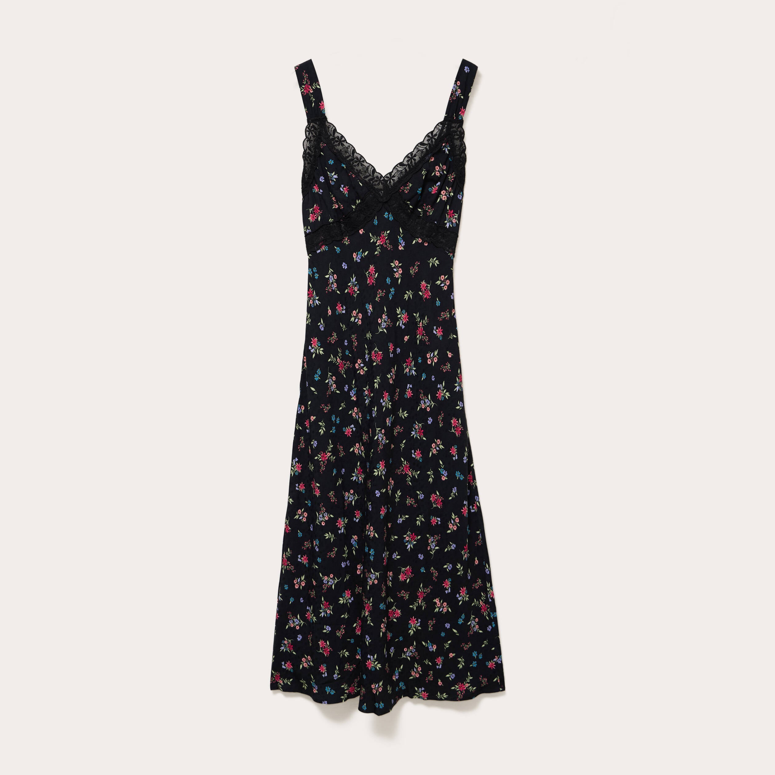 Robe d&eacute;collet&eacute; bretelles aspect dentelle noir femme