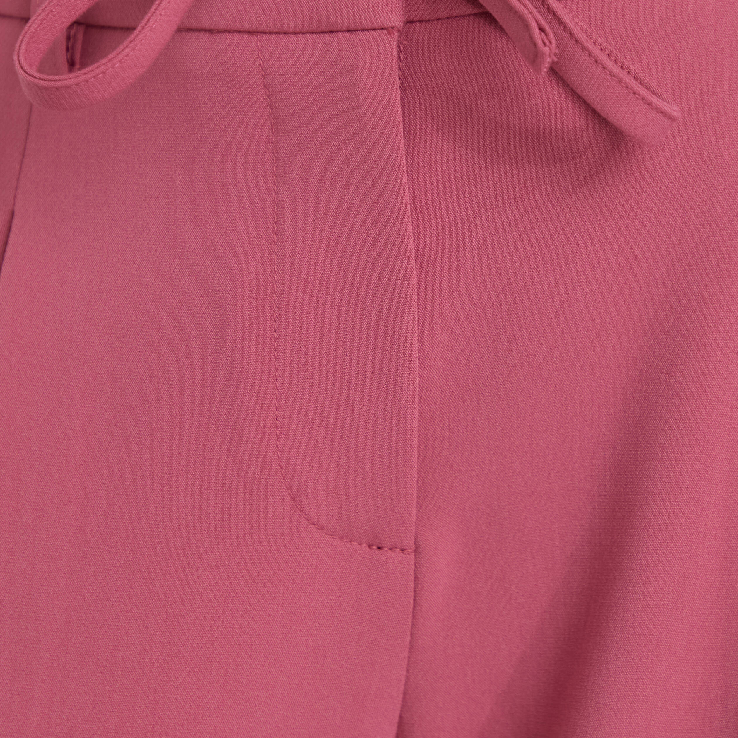 Pantalon large fluide vieux rose femme