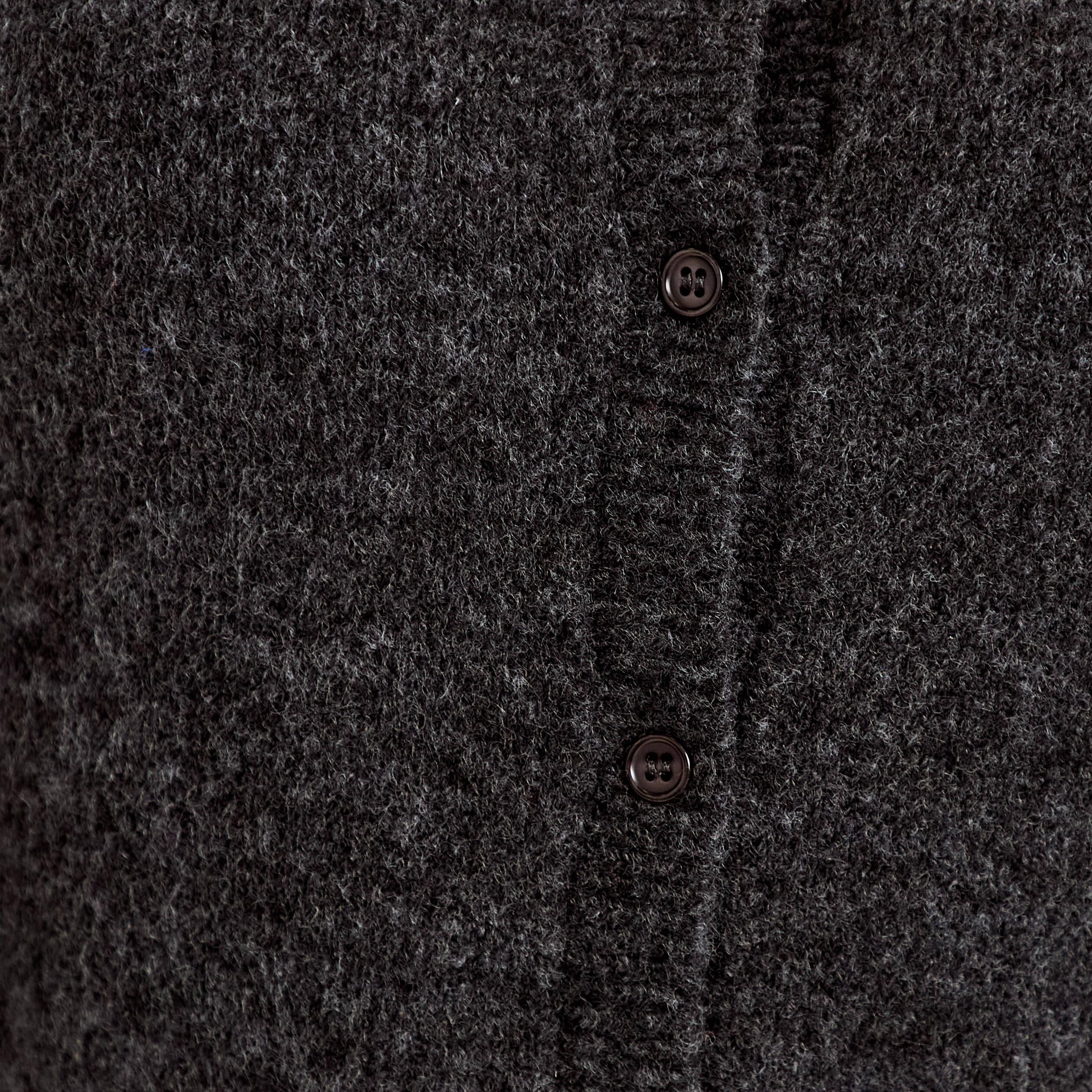 Gilet boutonn&eacute; manches longues gris fonc&eacute; femme