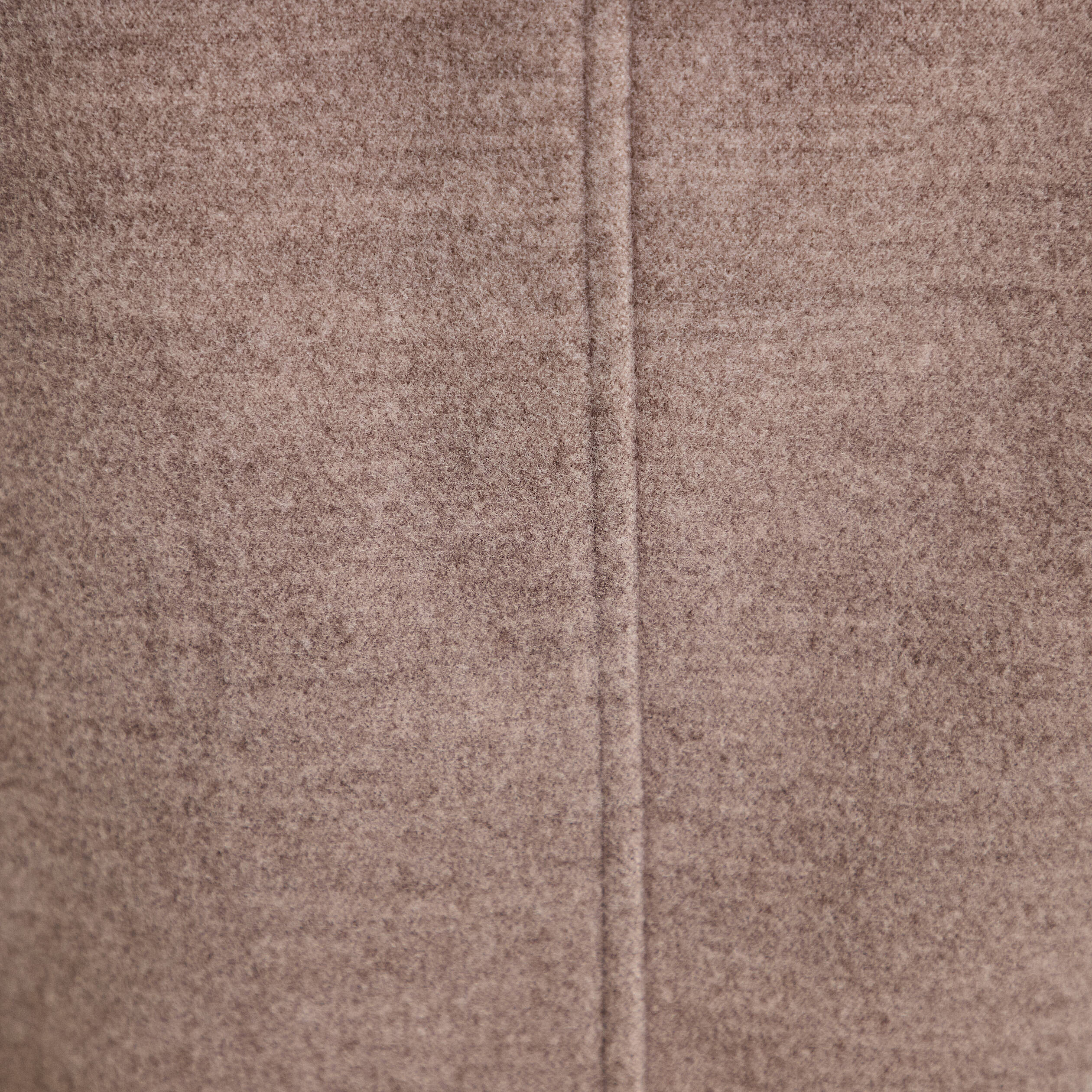 Manteau mi-long &agrave; capuche taupe femme
