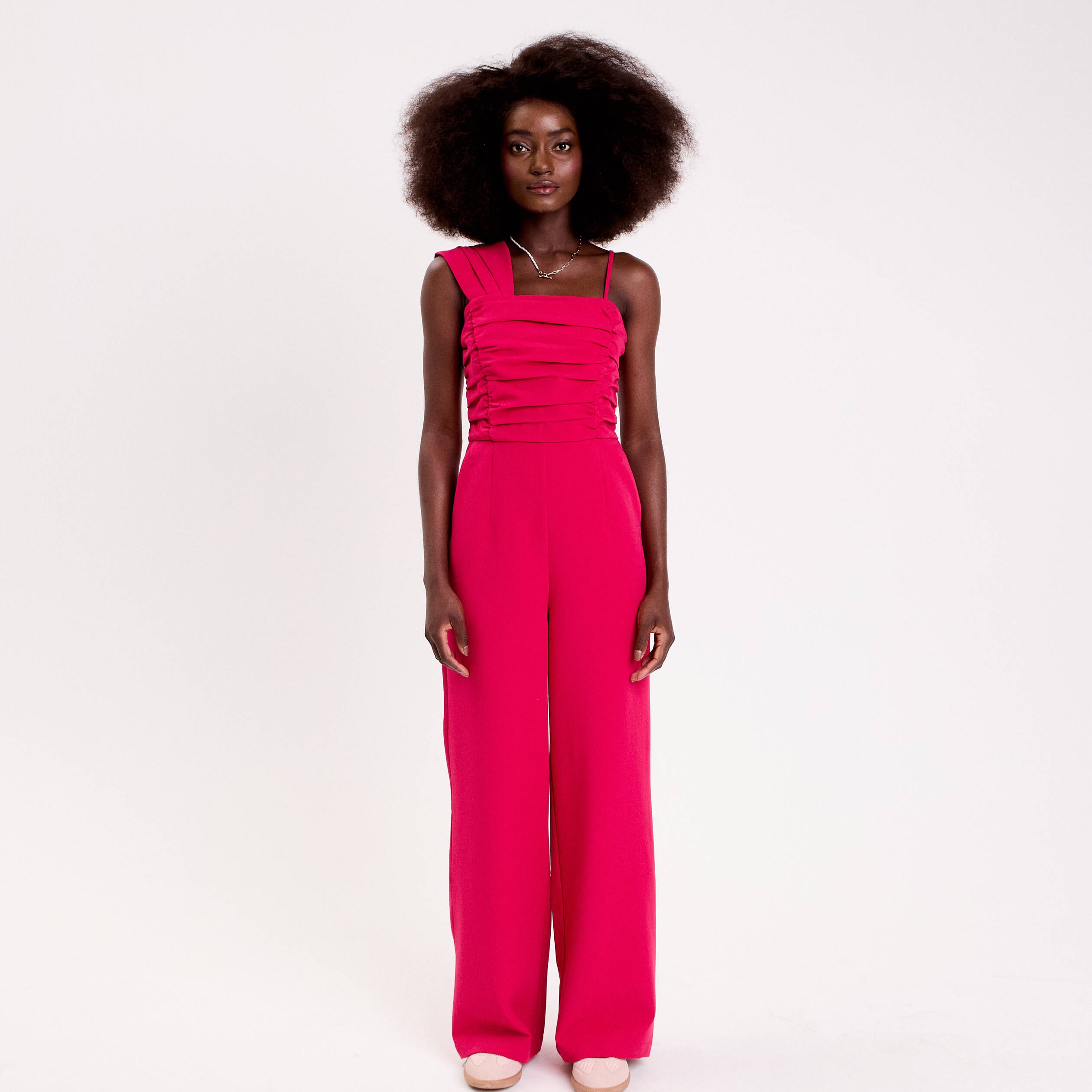 Combinaison pantalon rouge clair femme