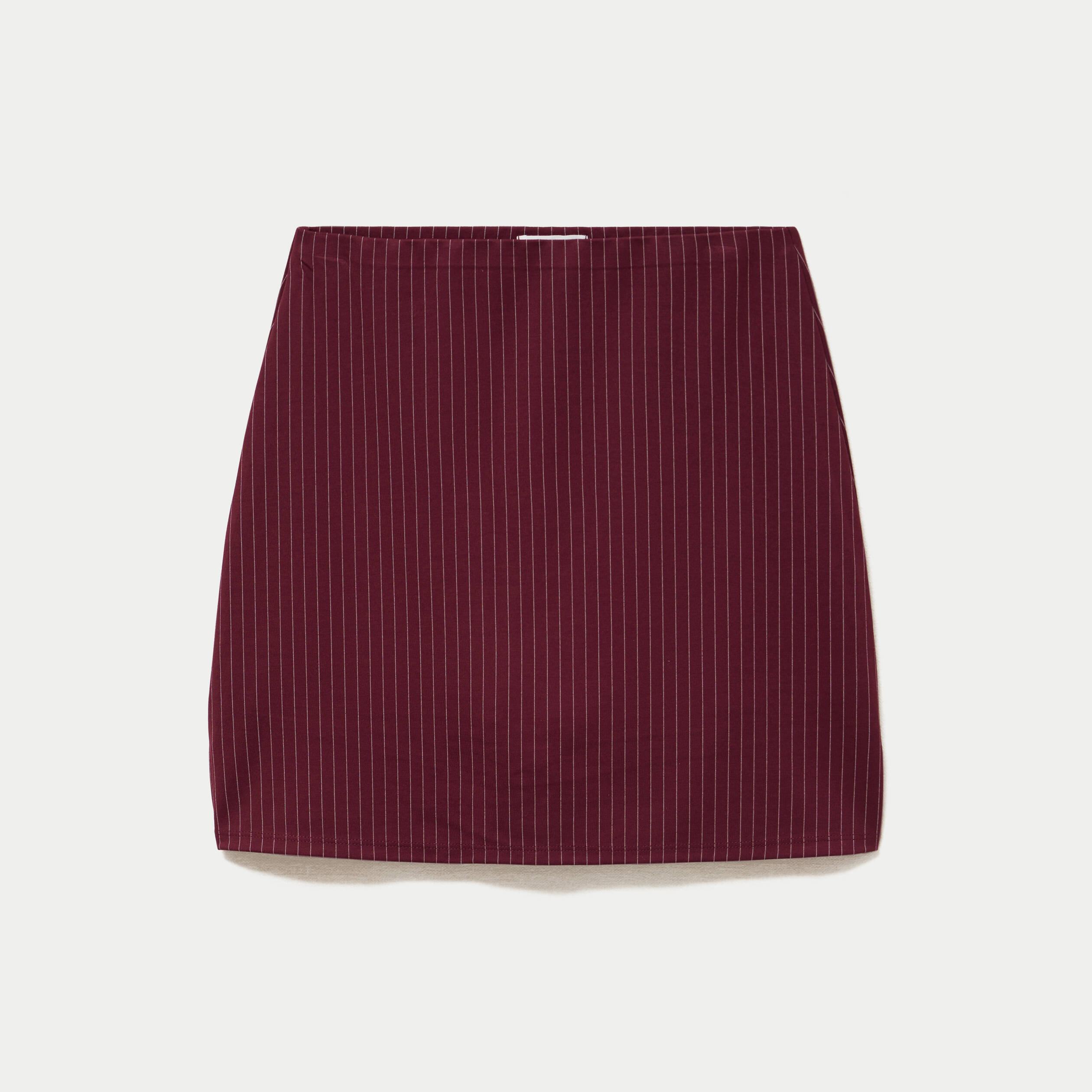 Jupe-short droite en maille rouge femme