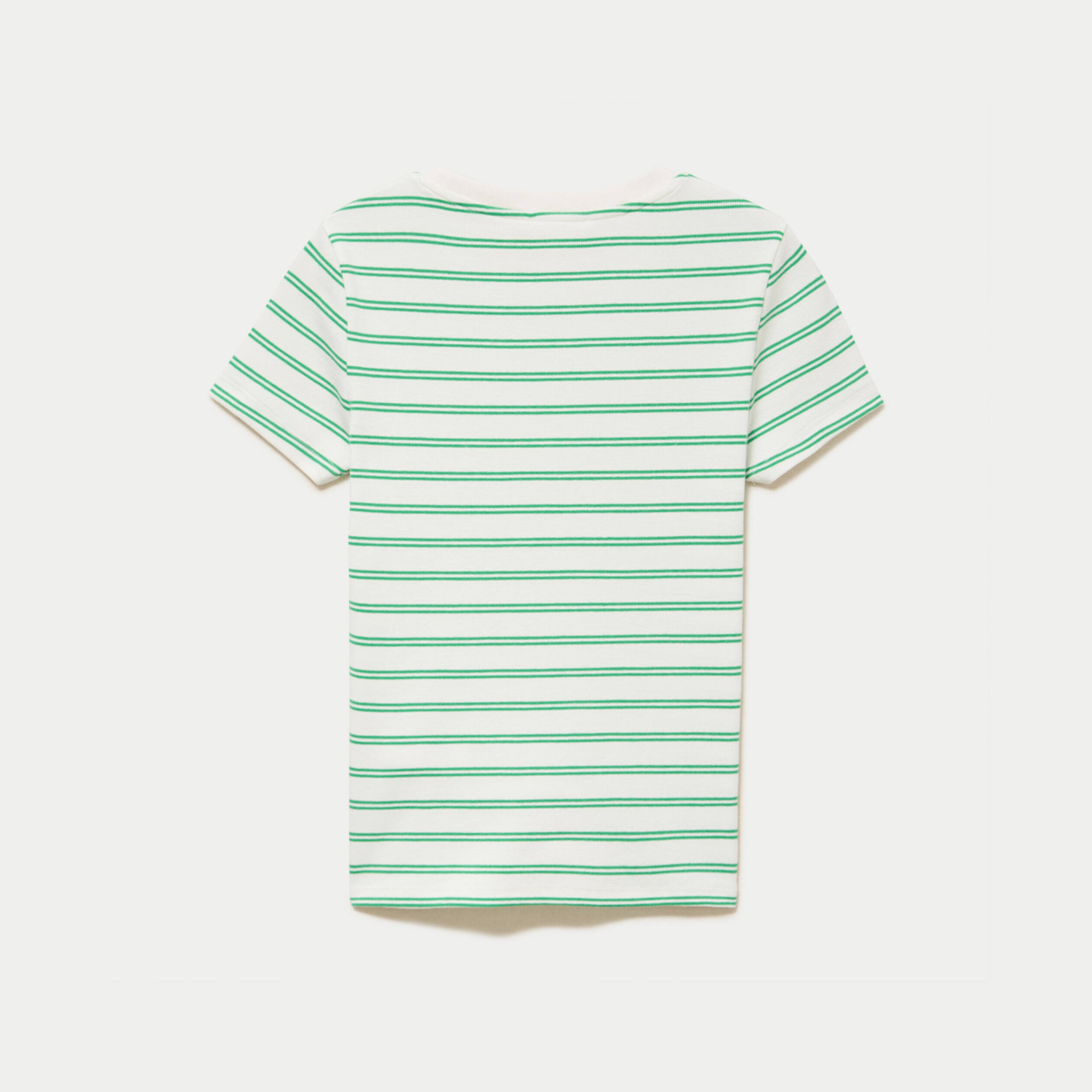 T-shirt c&ocirc;tel&eacute; ajust&eacute; vert femme