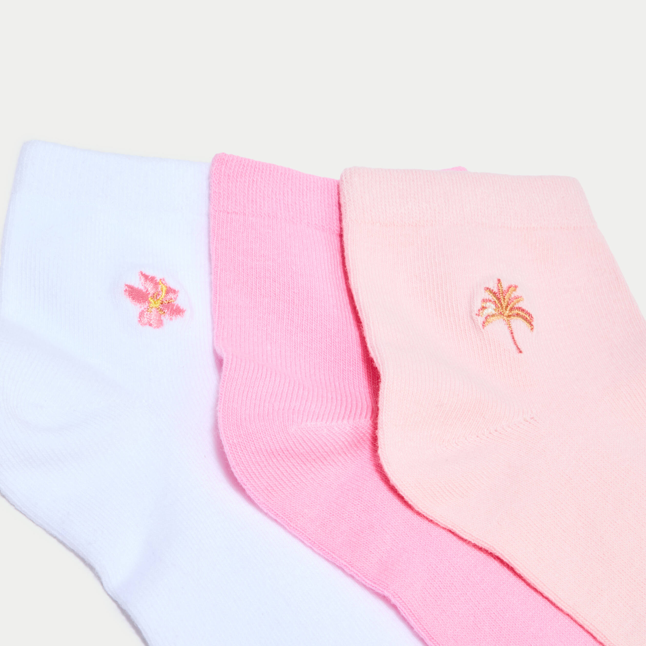 Lot 3 paires de chaussettes rose fushia femme