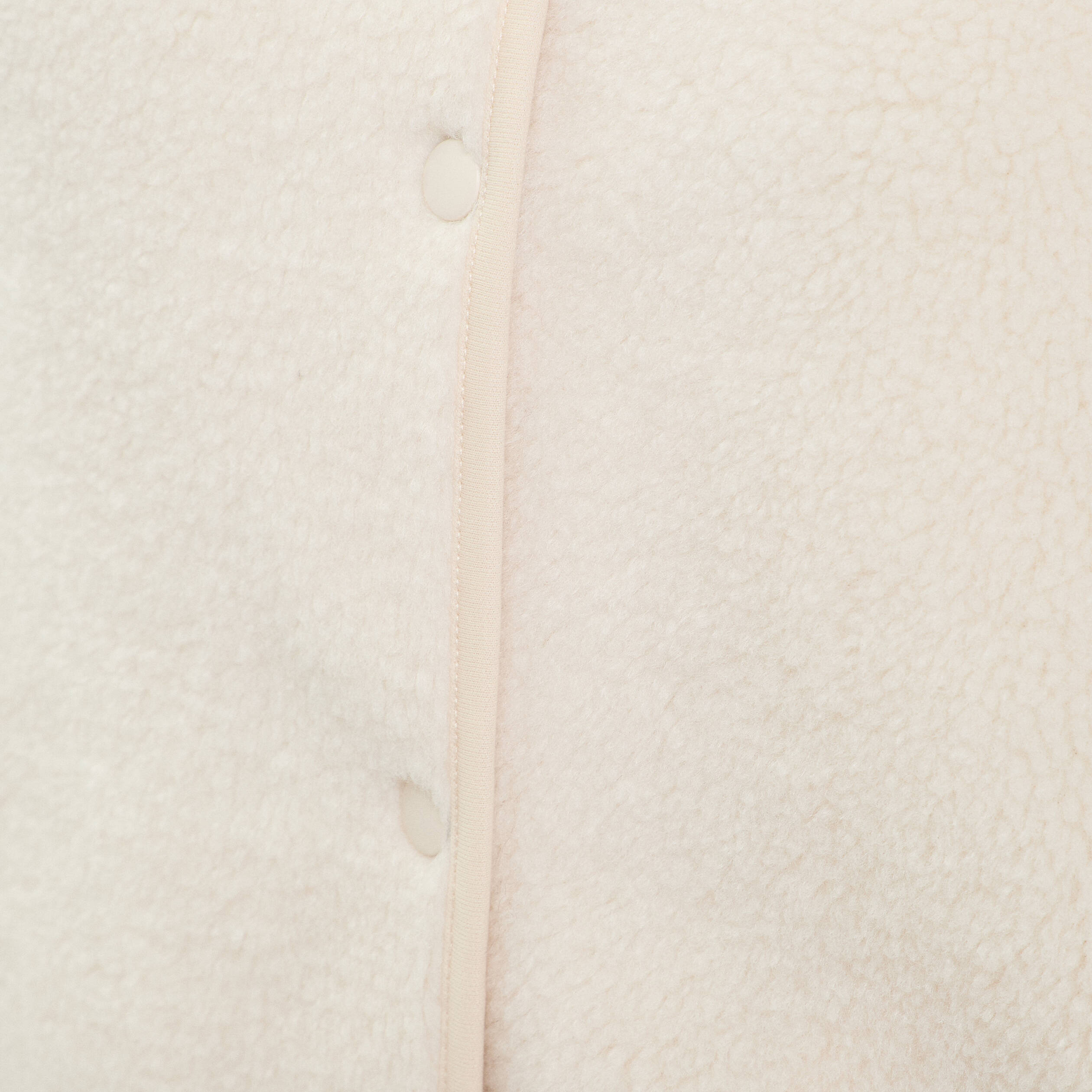 Gilet sans manches effet polaire ecru femme