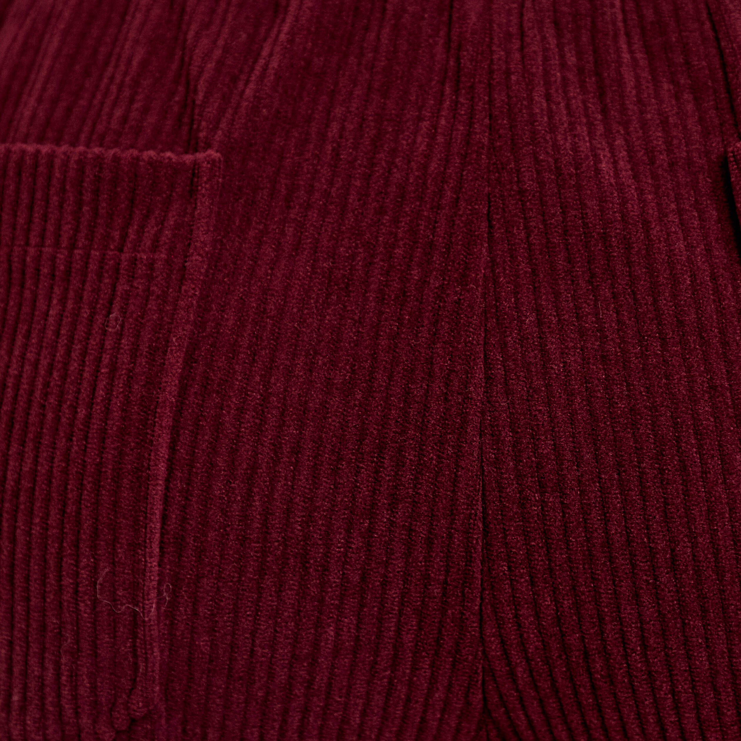 Pantalon jogging velours bordeaux femme