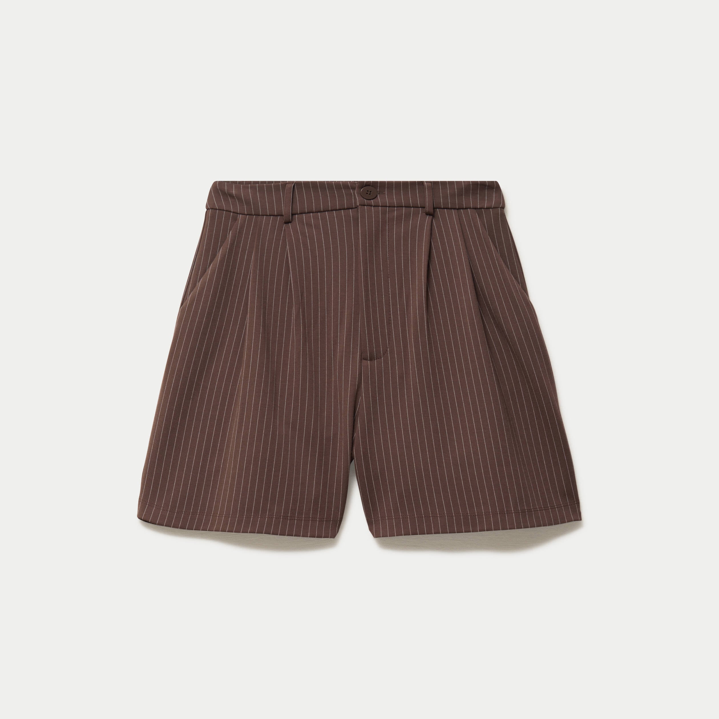 Short taille haute marron chocolat femme