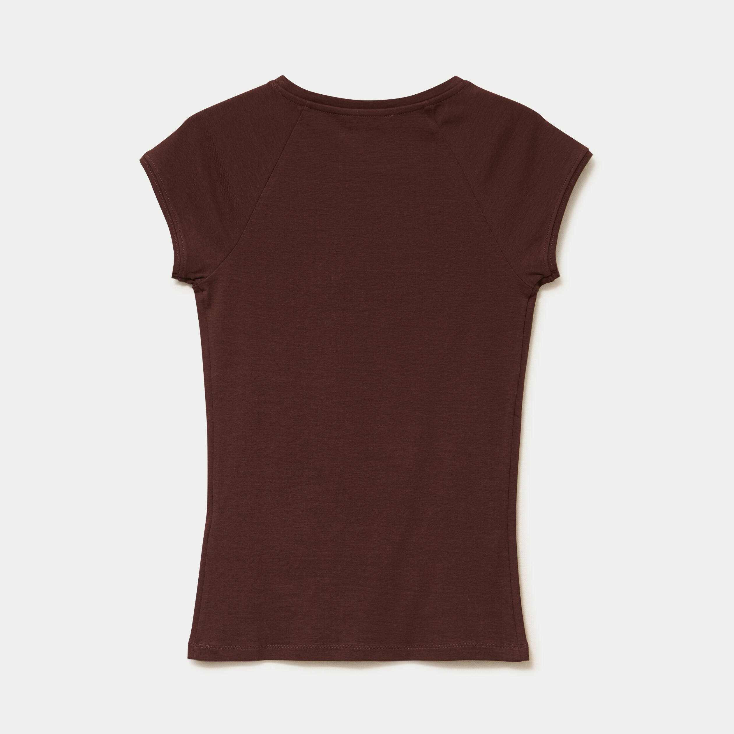 T-shirt manches courtes marron femme
