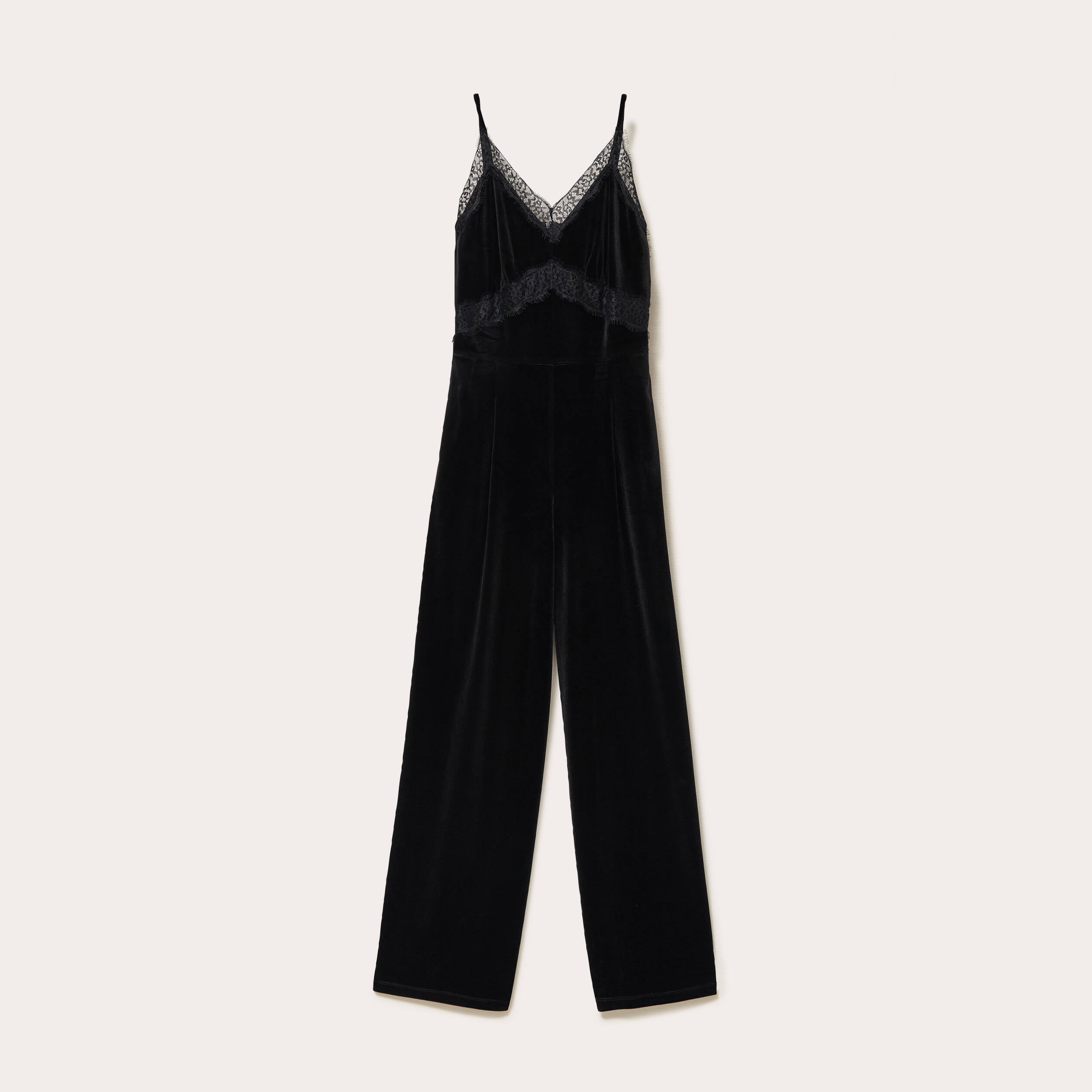 Combinaison en velours noir femme
