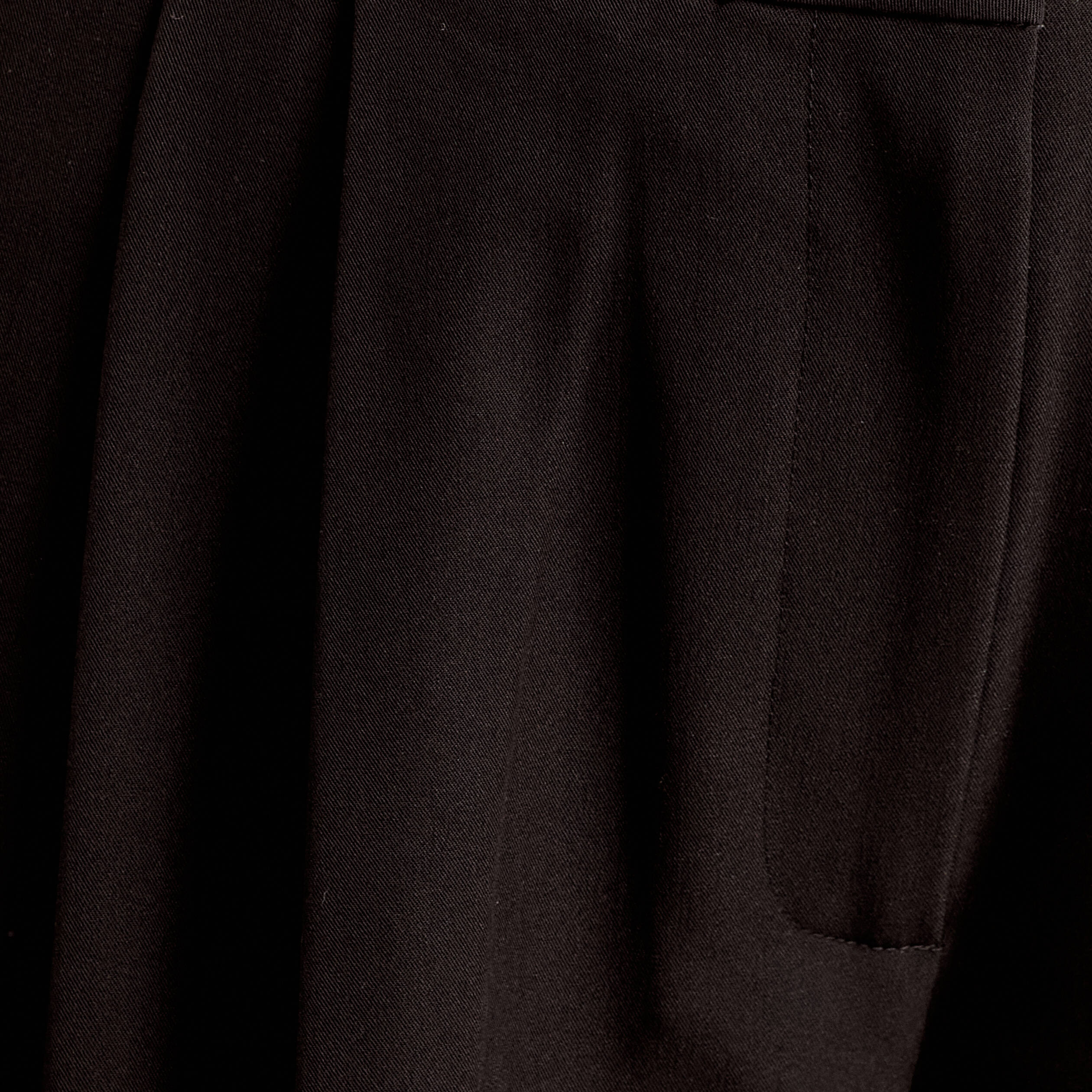 Pantalon large &agrave; pinces noir femme