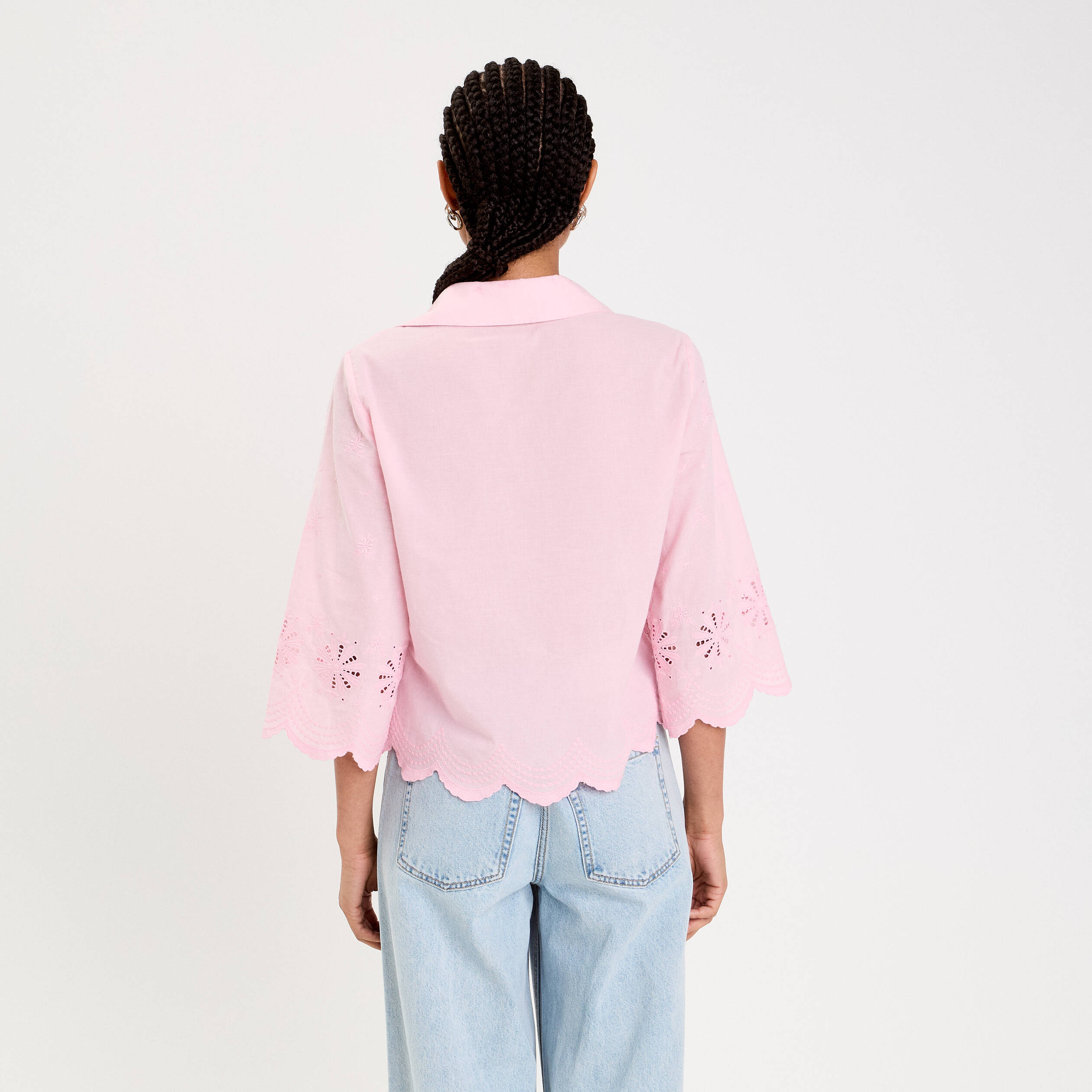 Blouse Chemise En Soie Belair Couleur Nude Rosé – Taille 2 (38/40), Occasion Très Bon état