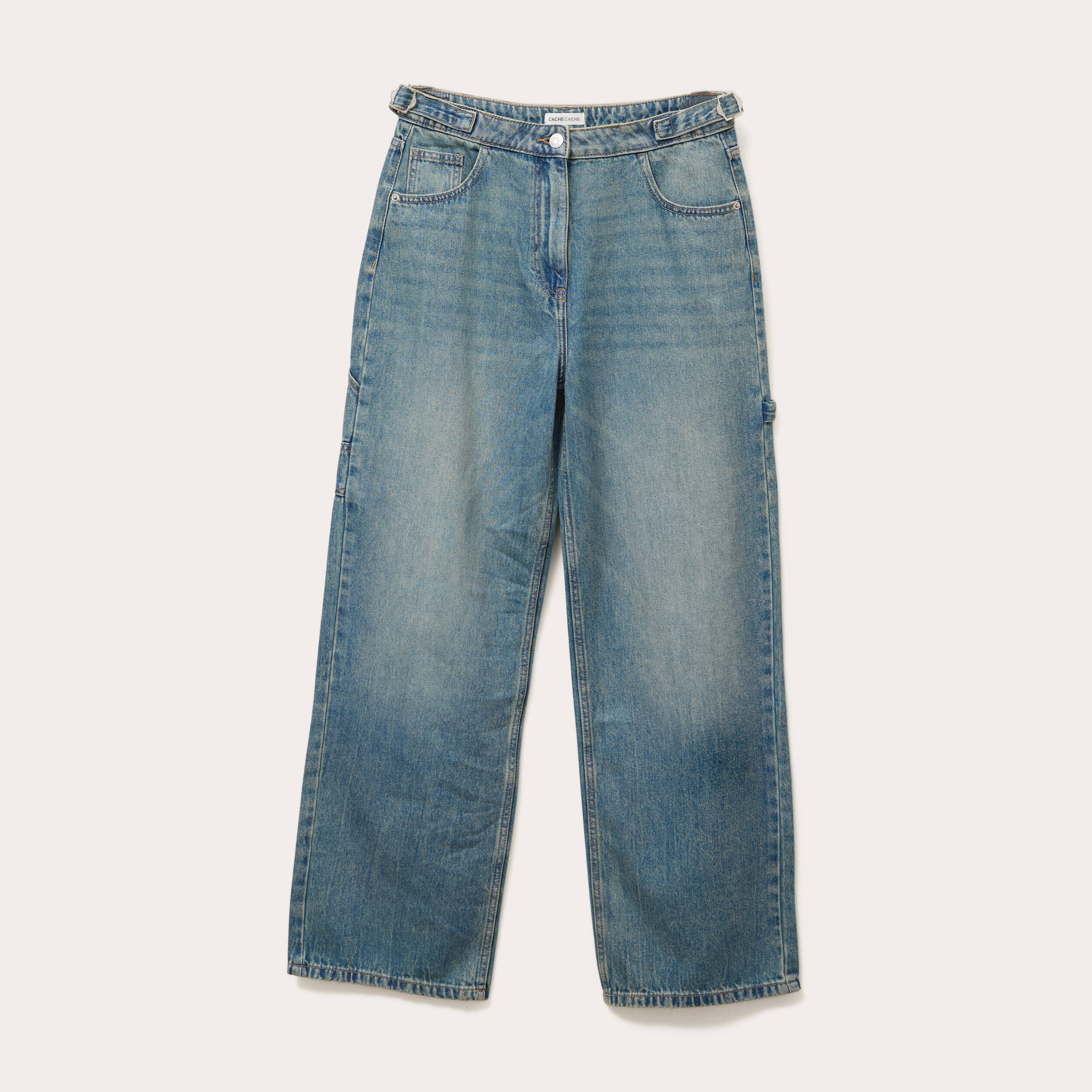 Jeans wide leg carpenter denim dirty femme