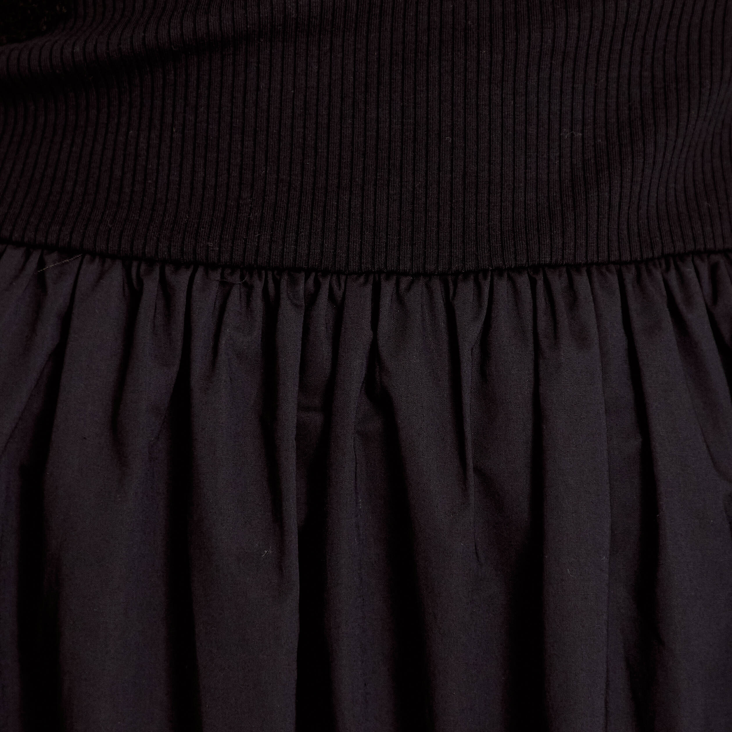 Robe longue &eacute;vas&eacute;e bi-mati&egrave;re noir femme