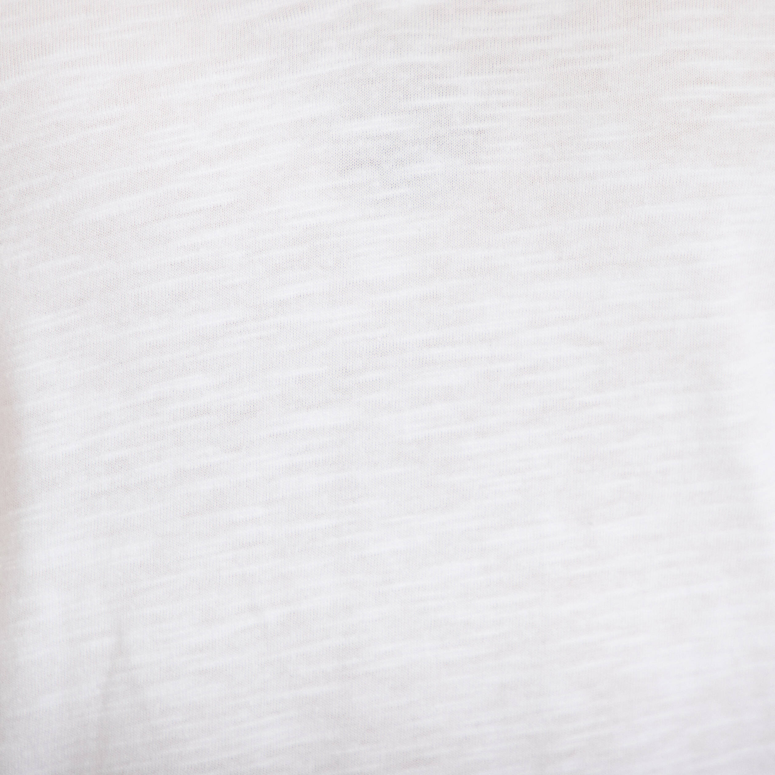 T-shirt col v manches courtes blanc femme