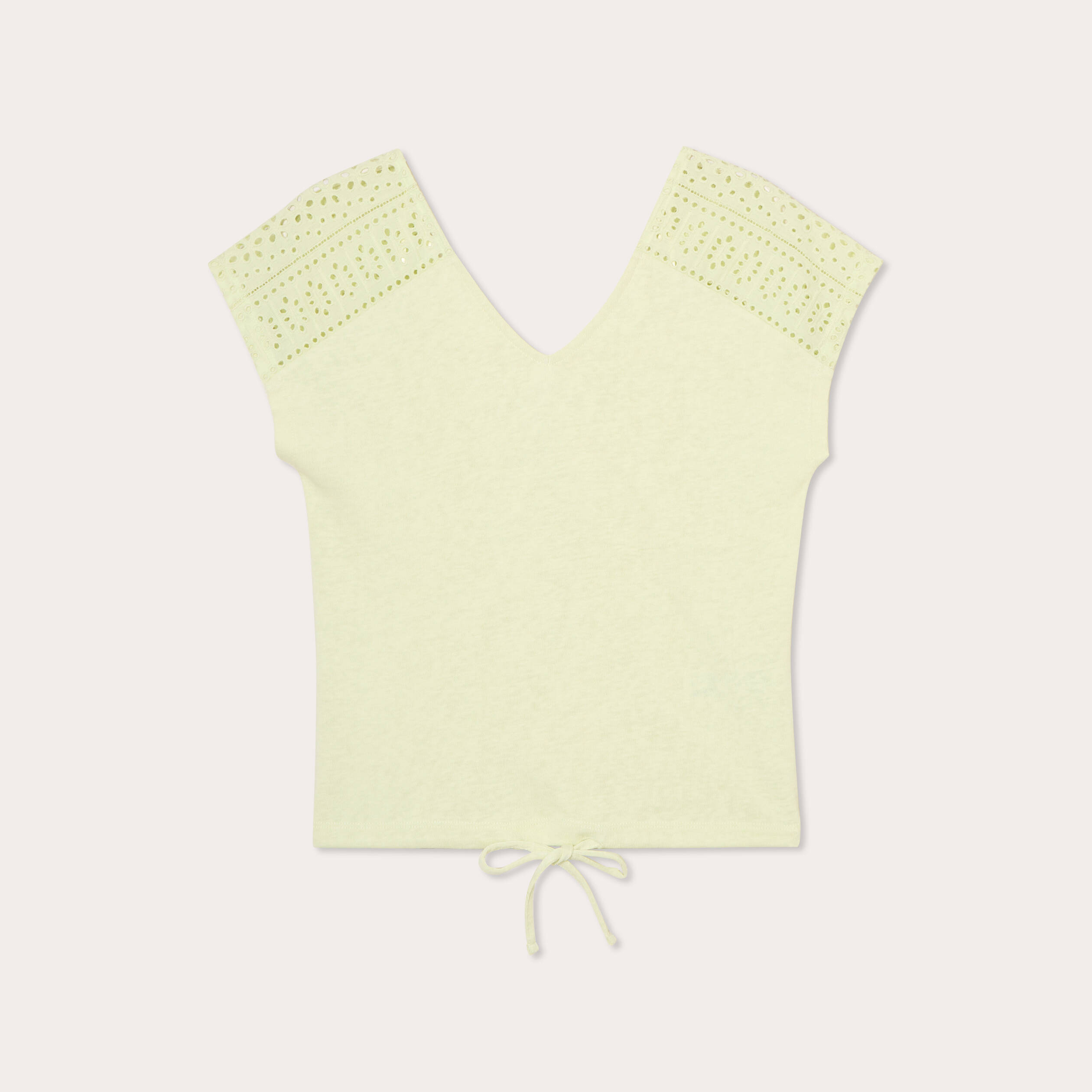 T-shirt manches courtes vert clair femme