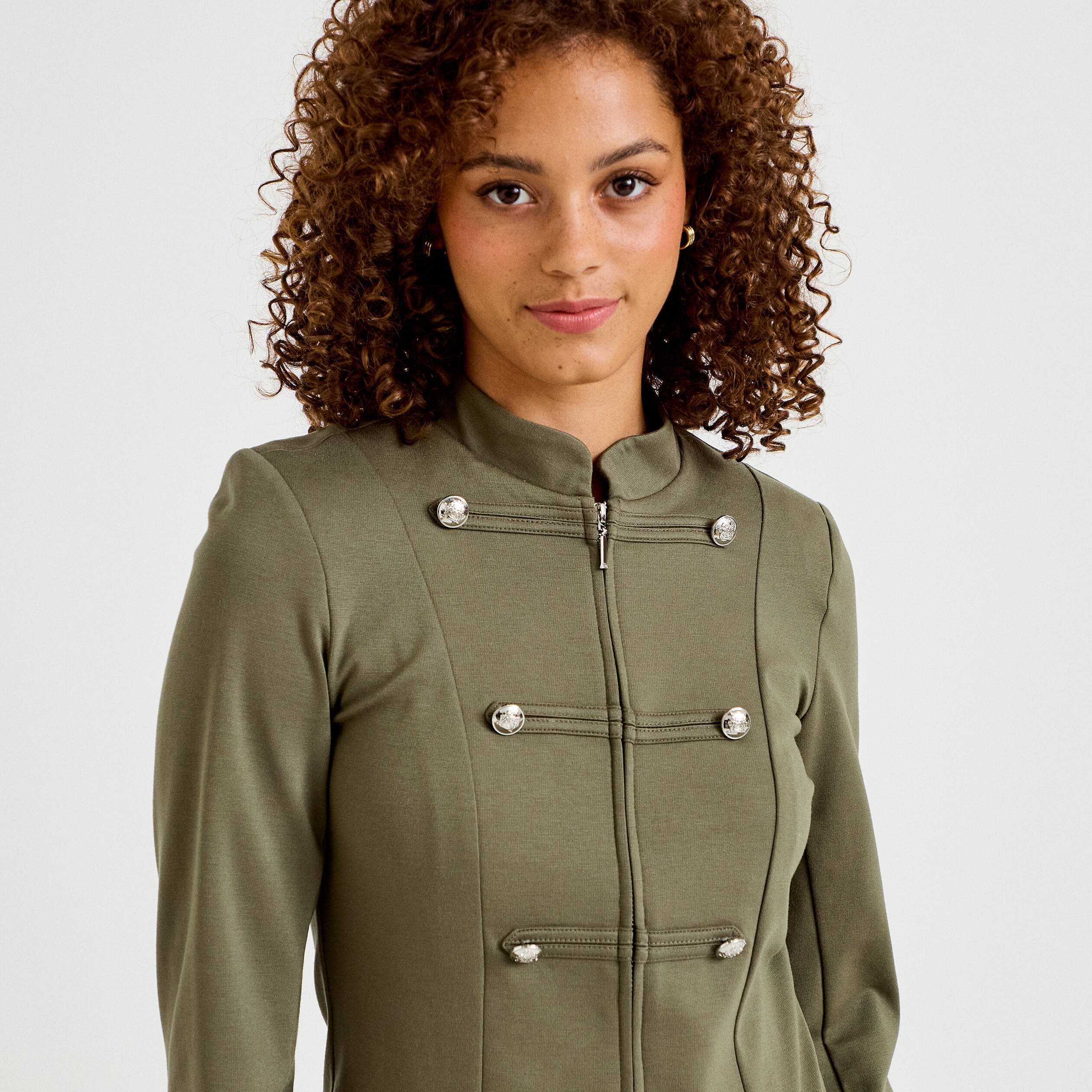 Veste officier vert kaki femme