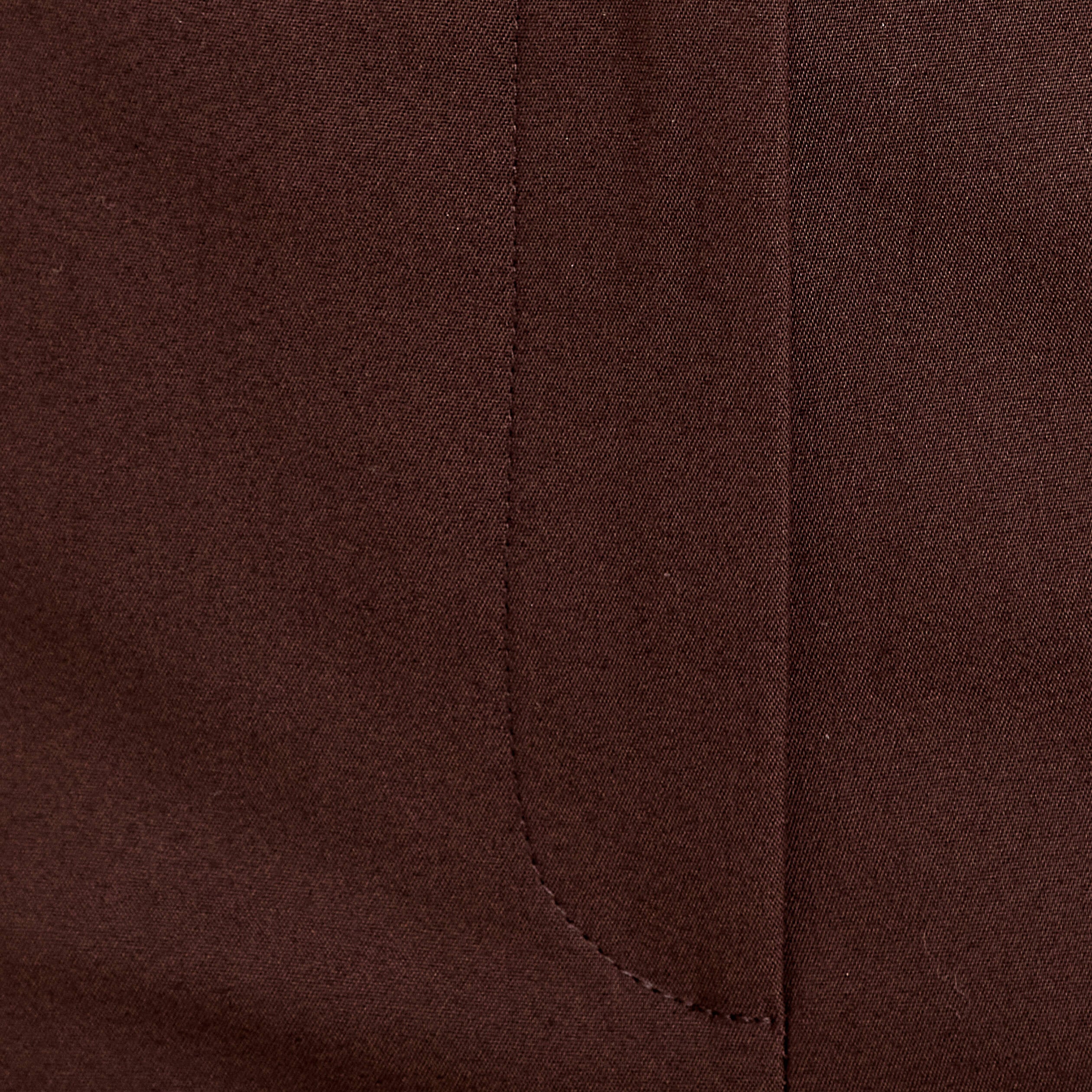 Pantalon cigarette ceintur&eacute; marron fonc&eacute; femme
