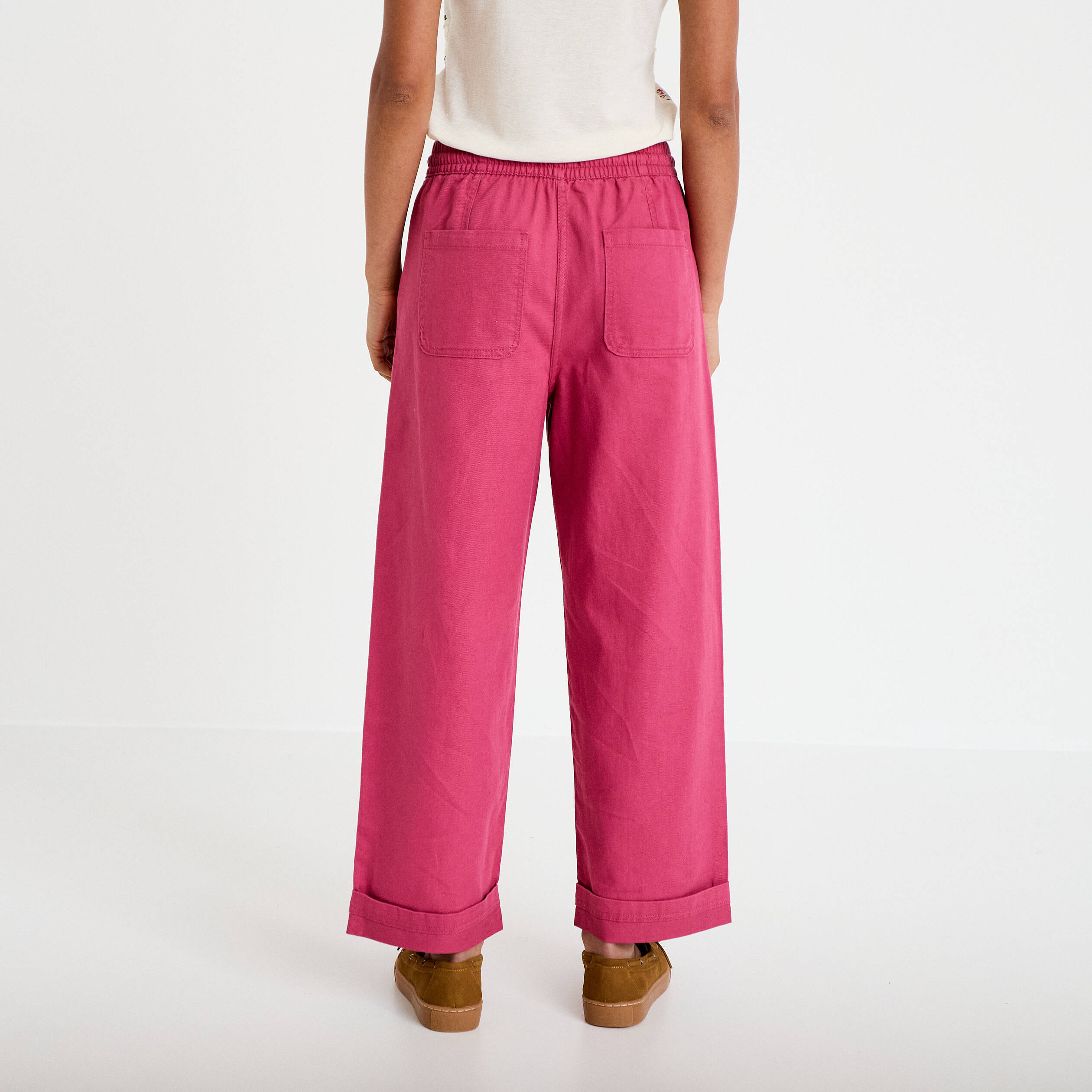 Pantalon taille standard prune femme