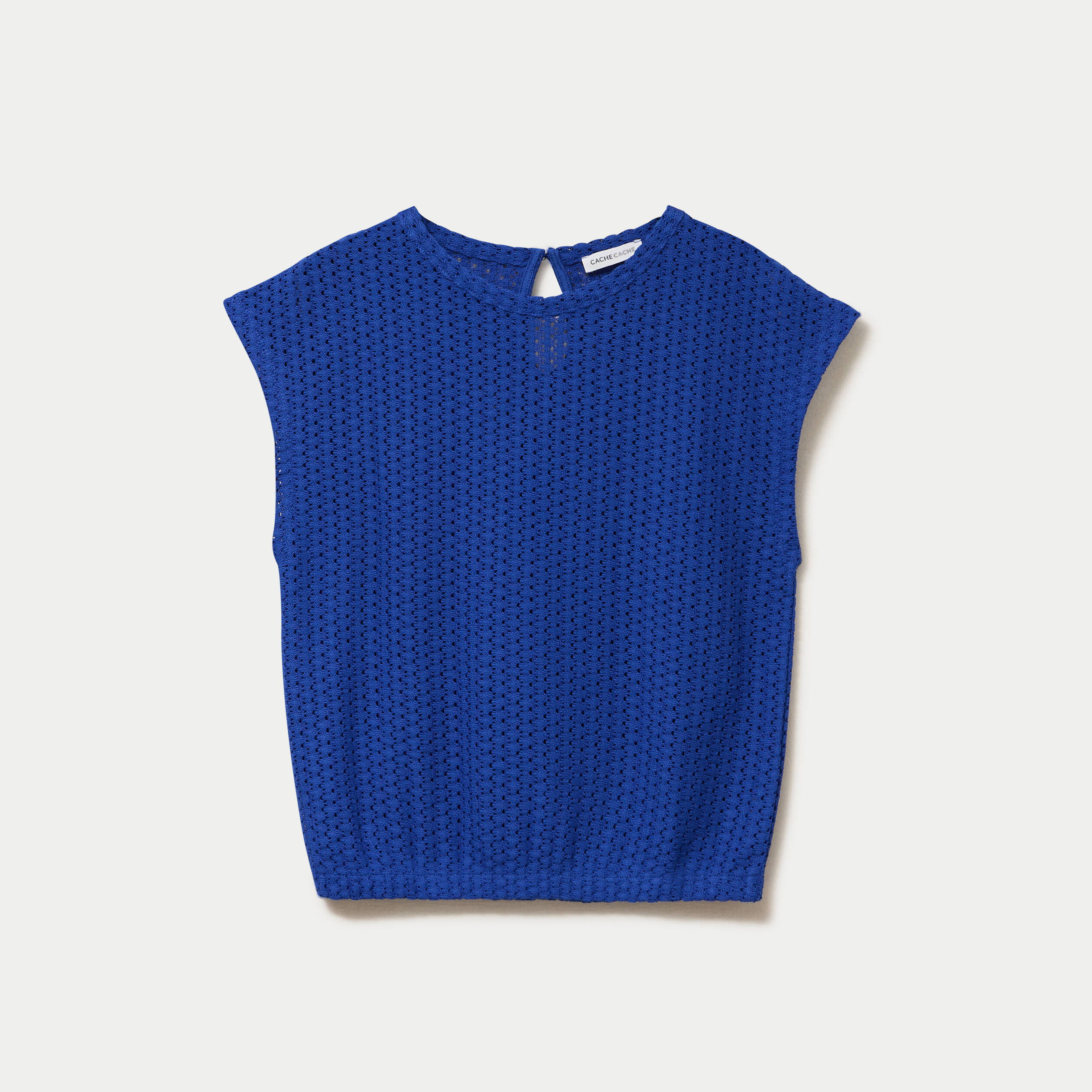 D&eacute;bardeur ajour&eacute; bleu electrique femme