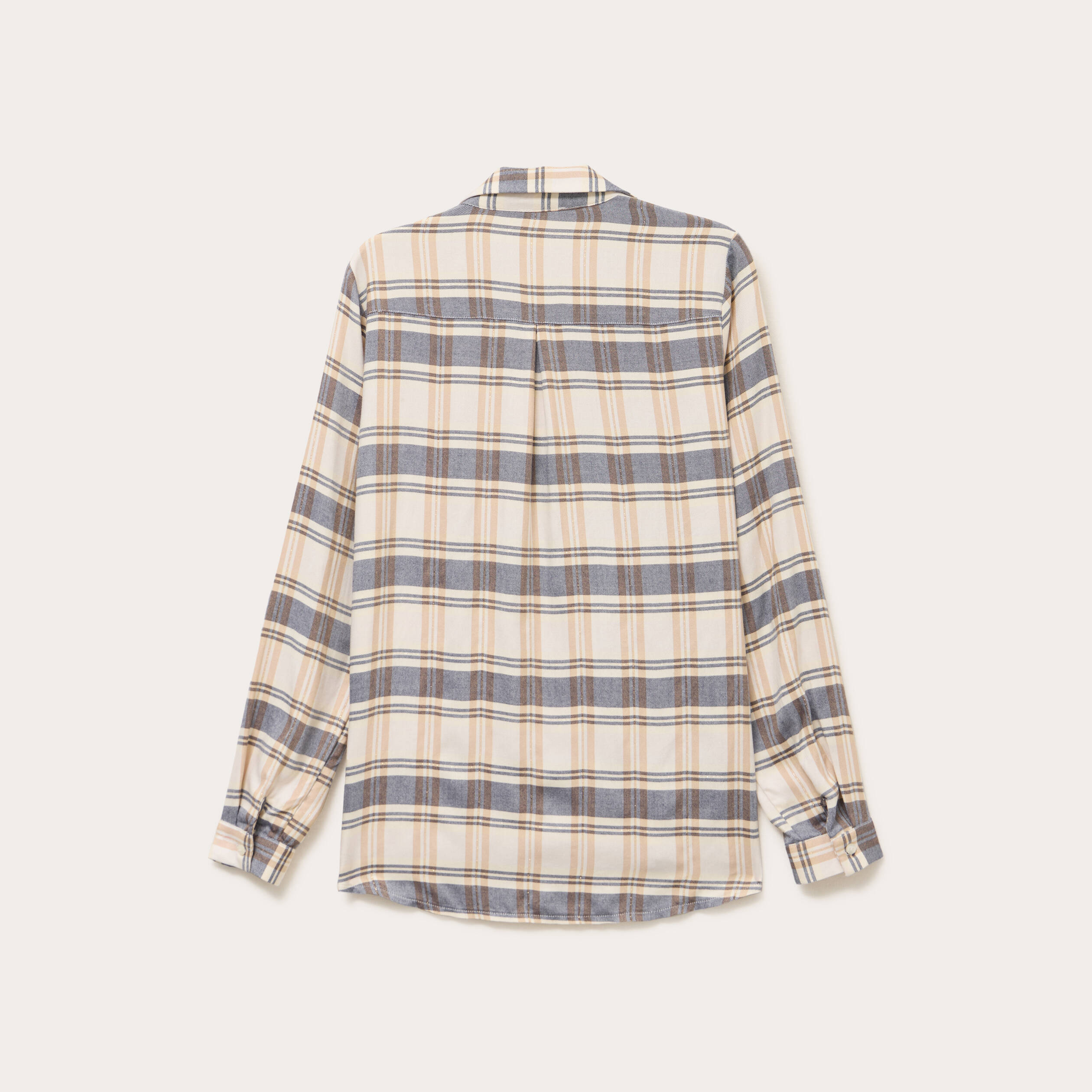 Chemise manches longues bleu femme